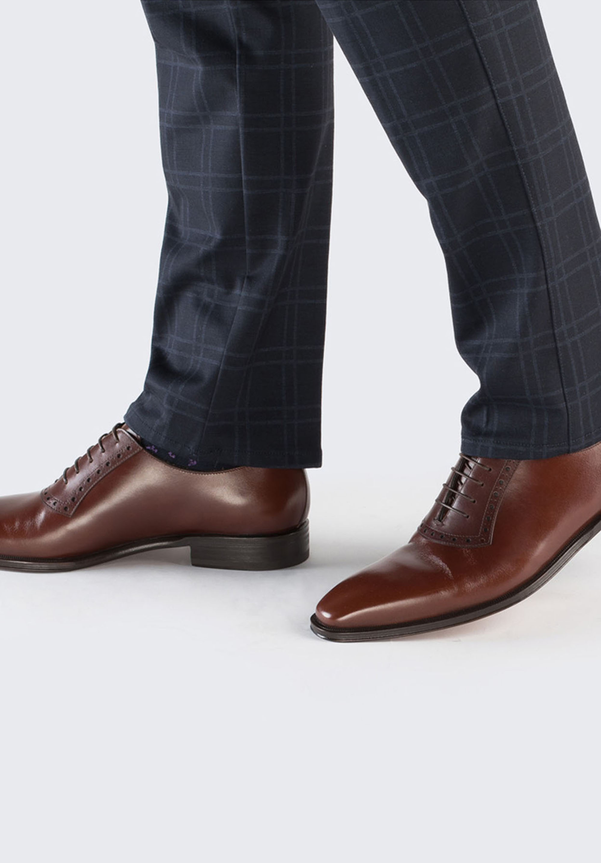 Męskie oksfordy skórzane z kwadratowym noskiem