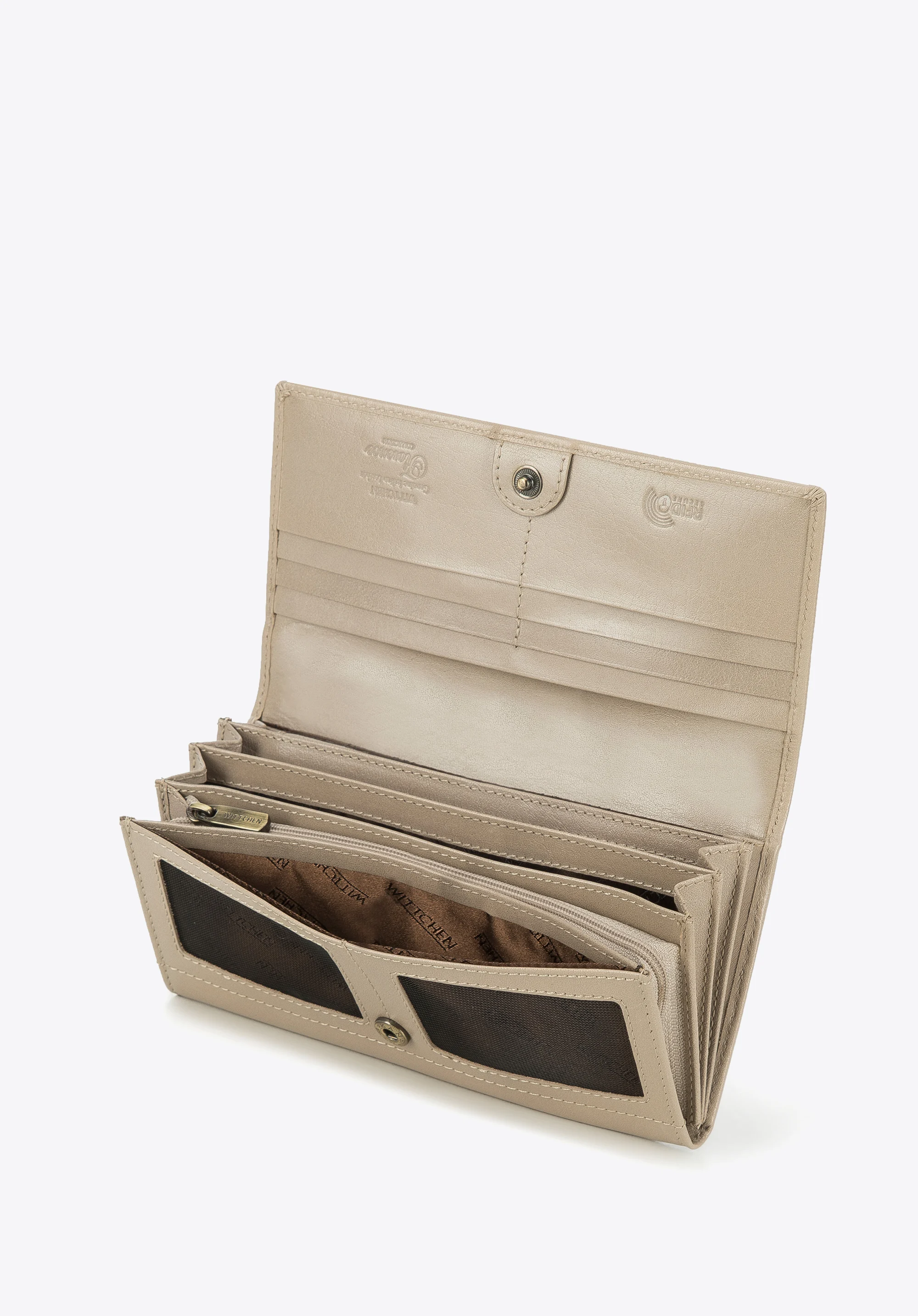 Damski portfel skórzany o prostym kroju