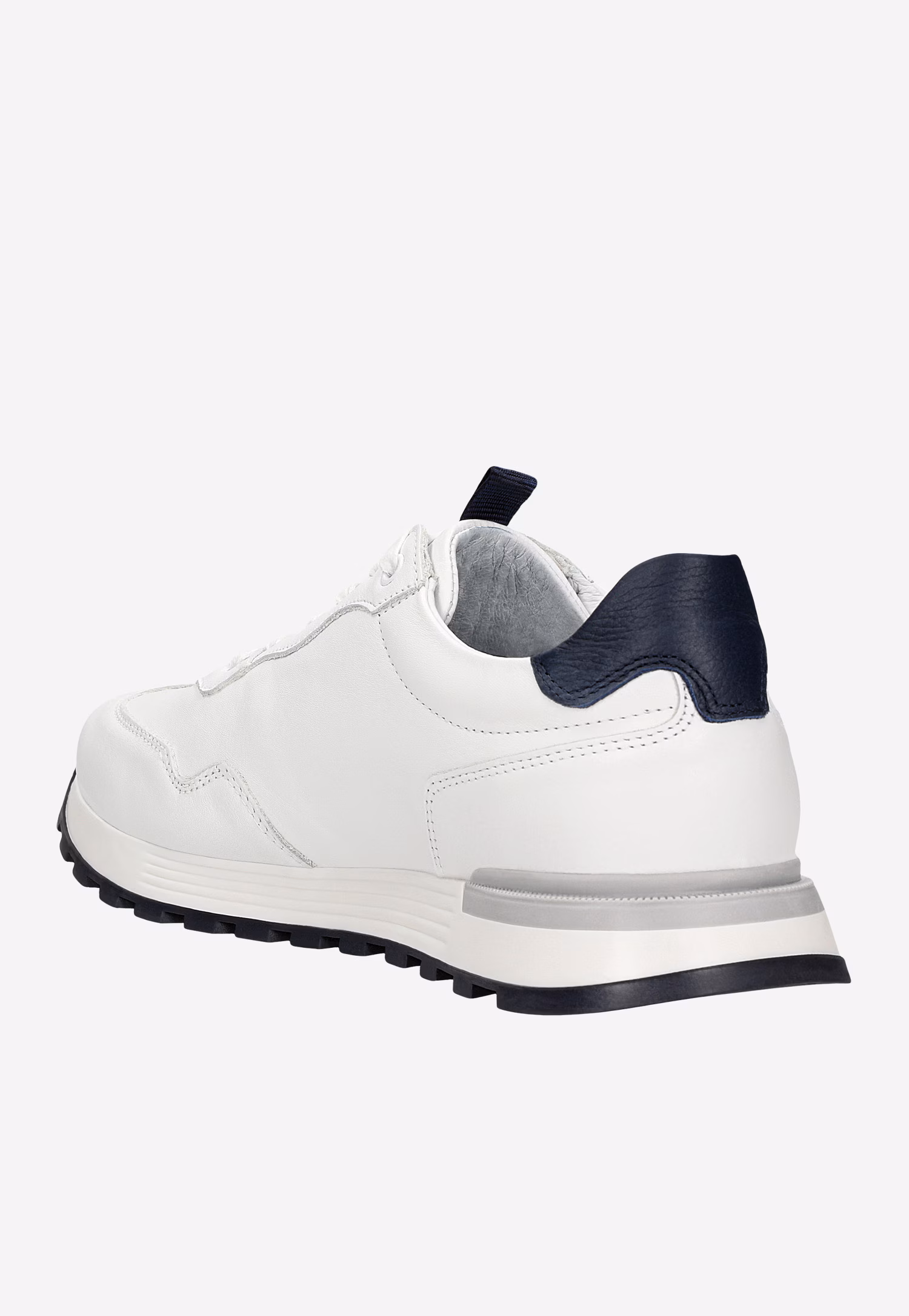 Jasnobrązowe sneakersy męskie ze skóry licowej