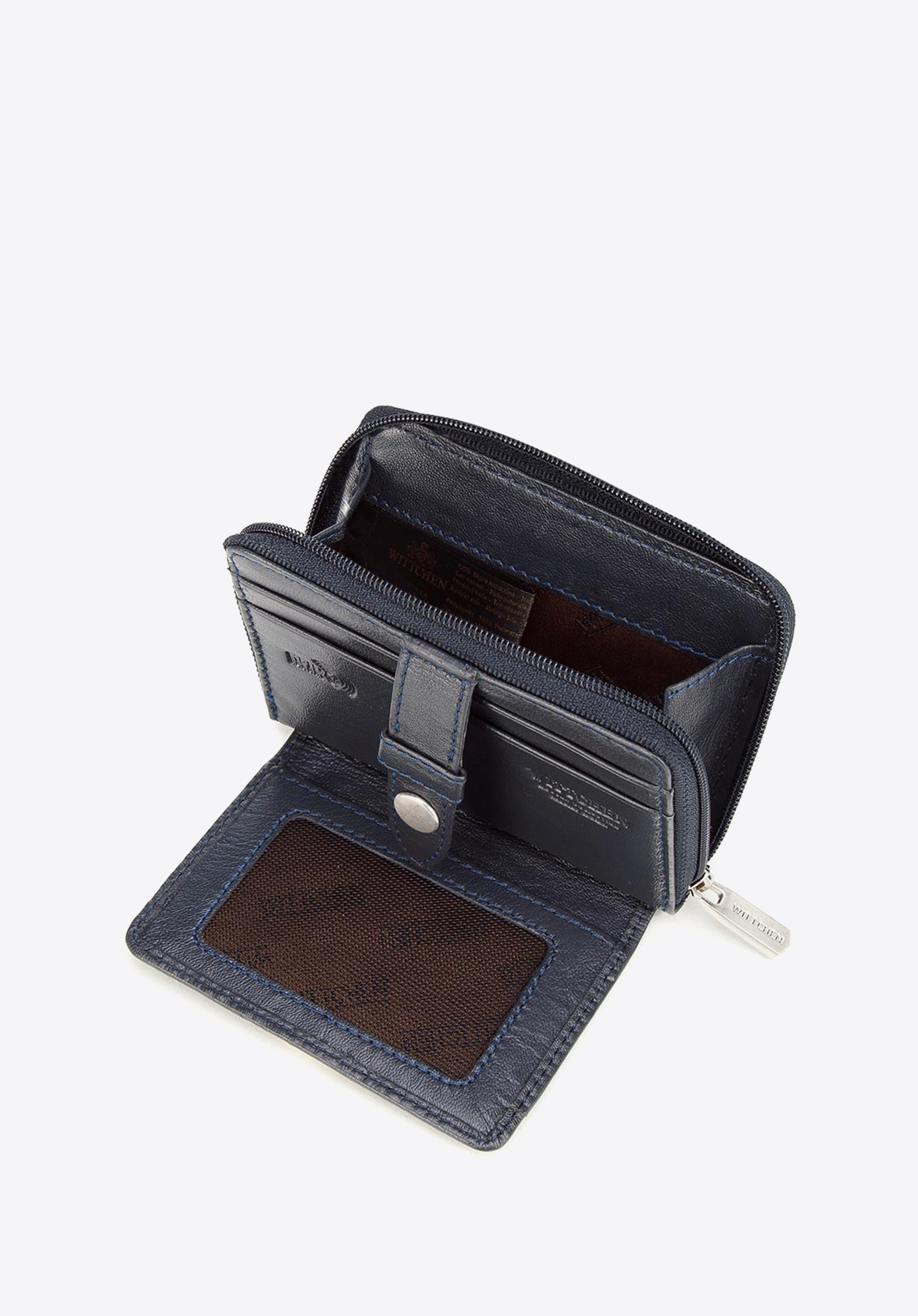 Damski portfelik skórzany z patką