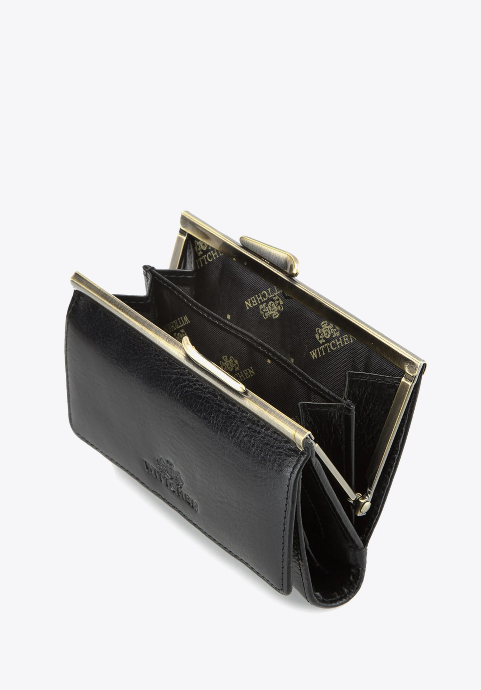 Damski portfel ze skóry na bigiel mały