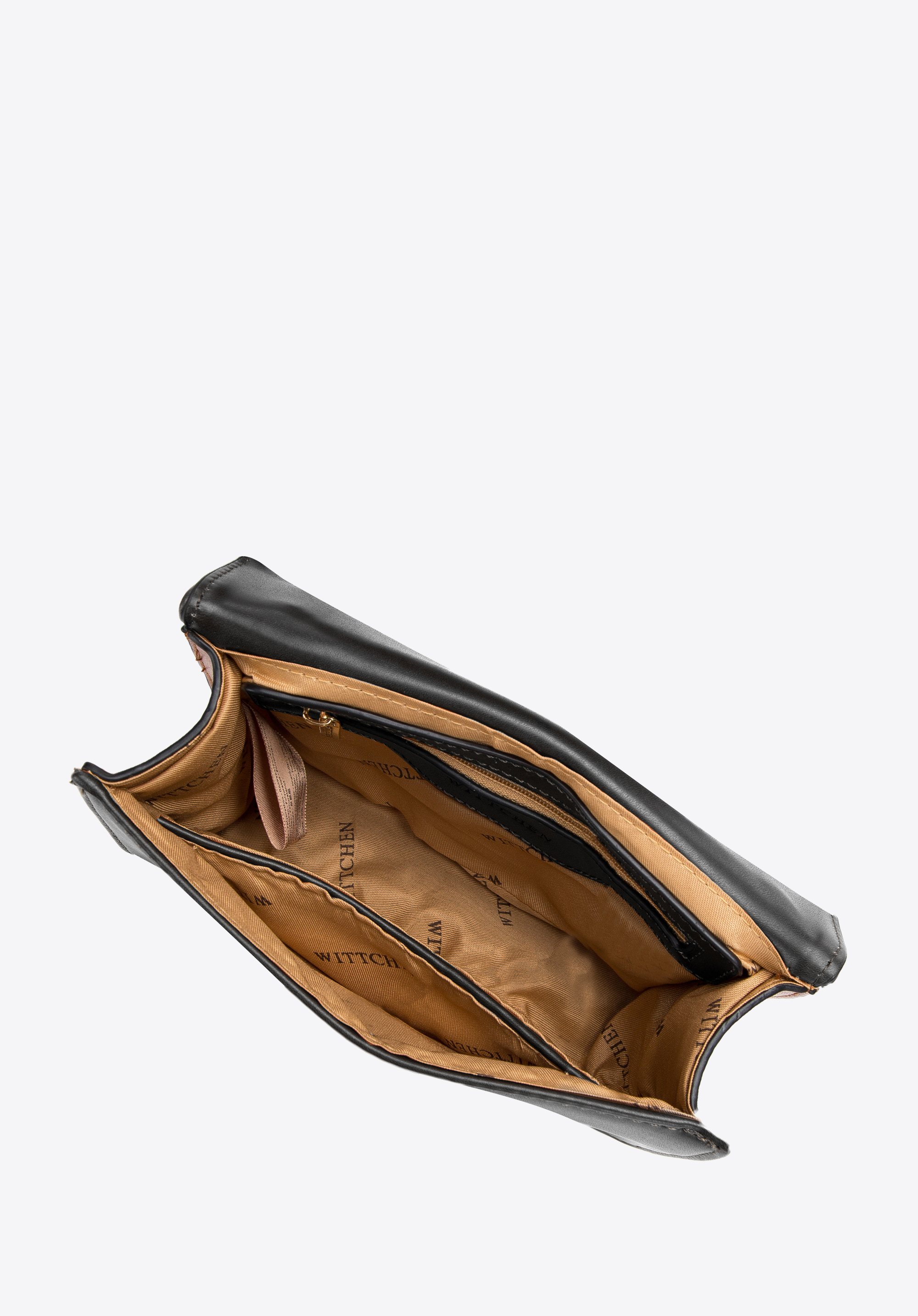 Damska minitorebka z ozdobną klamrą na łańcuszku