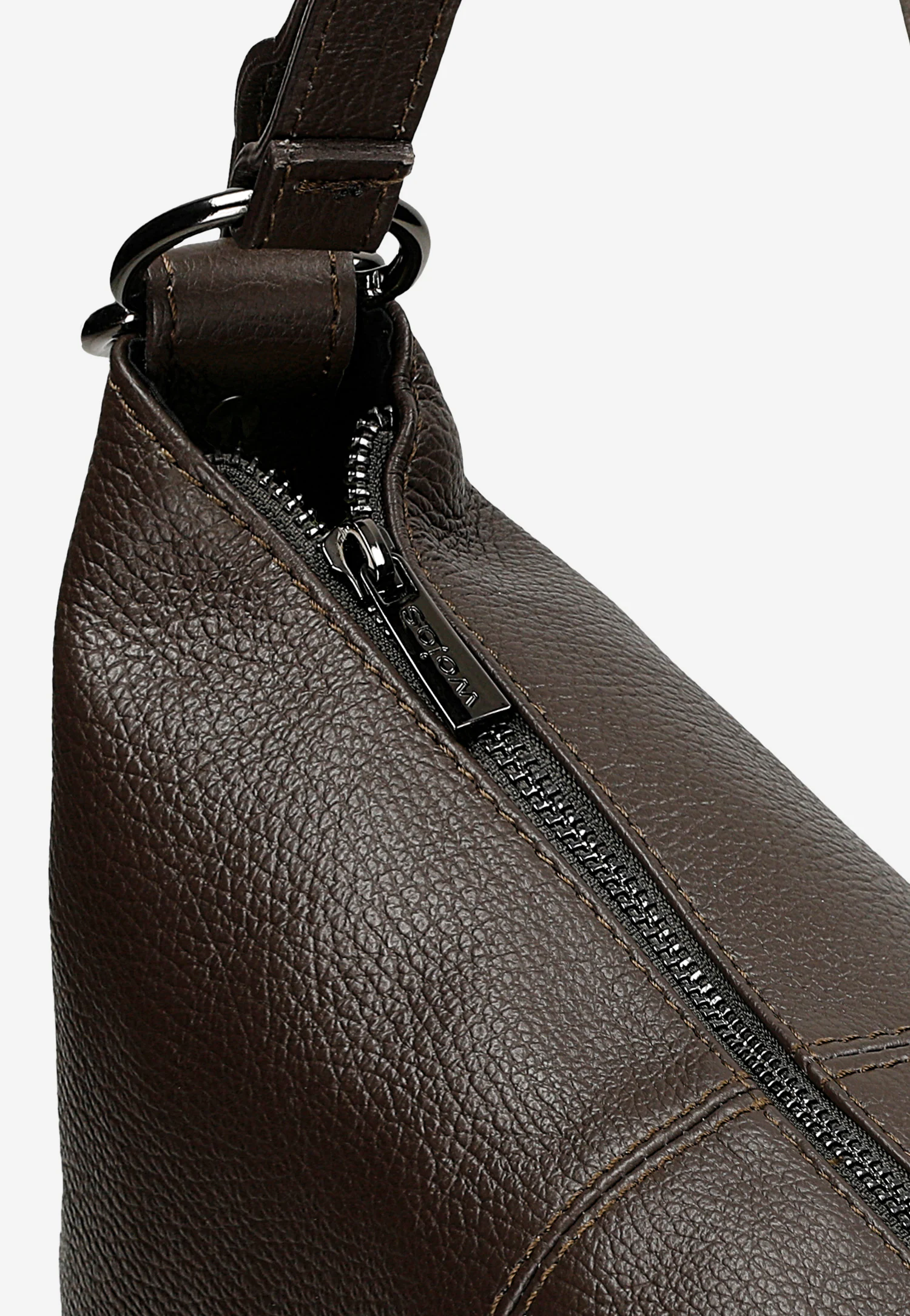 Beżowa skórzana torebka plecak 2w1