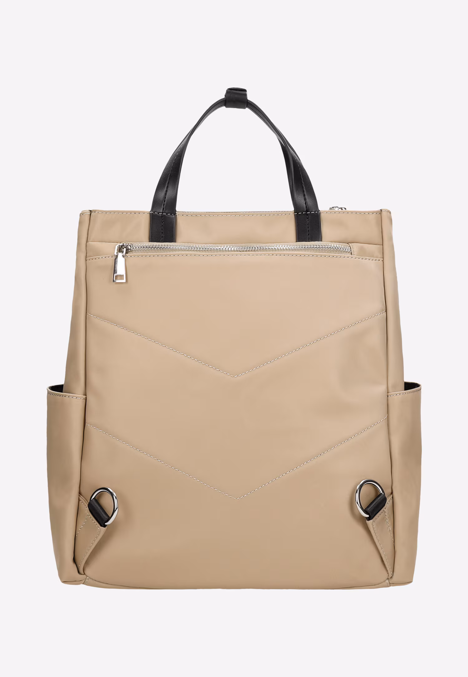 RELAKS beżowy plecak damski z pikowaniem