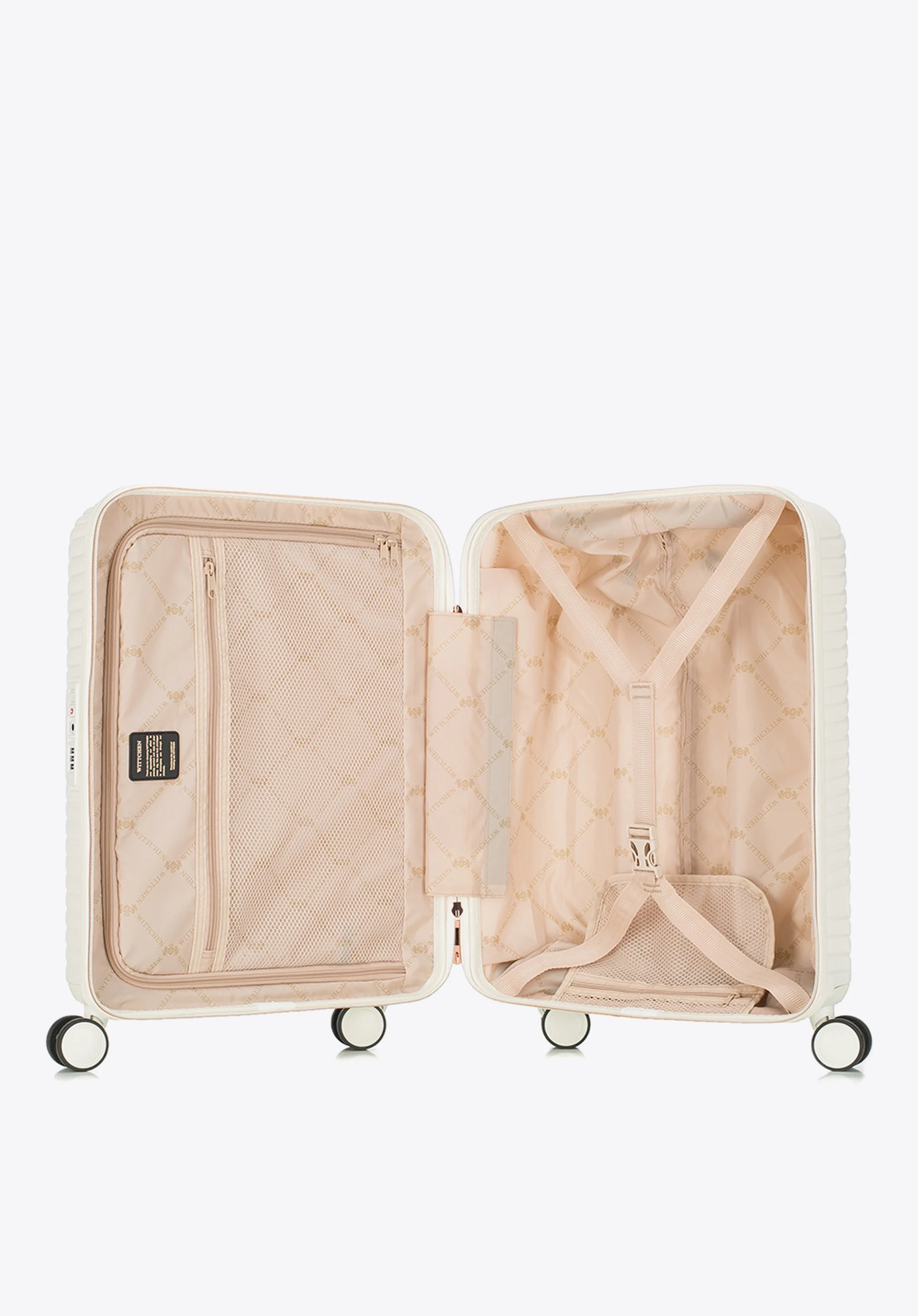 Walizka kabinowa z polikarbonu w paseczki