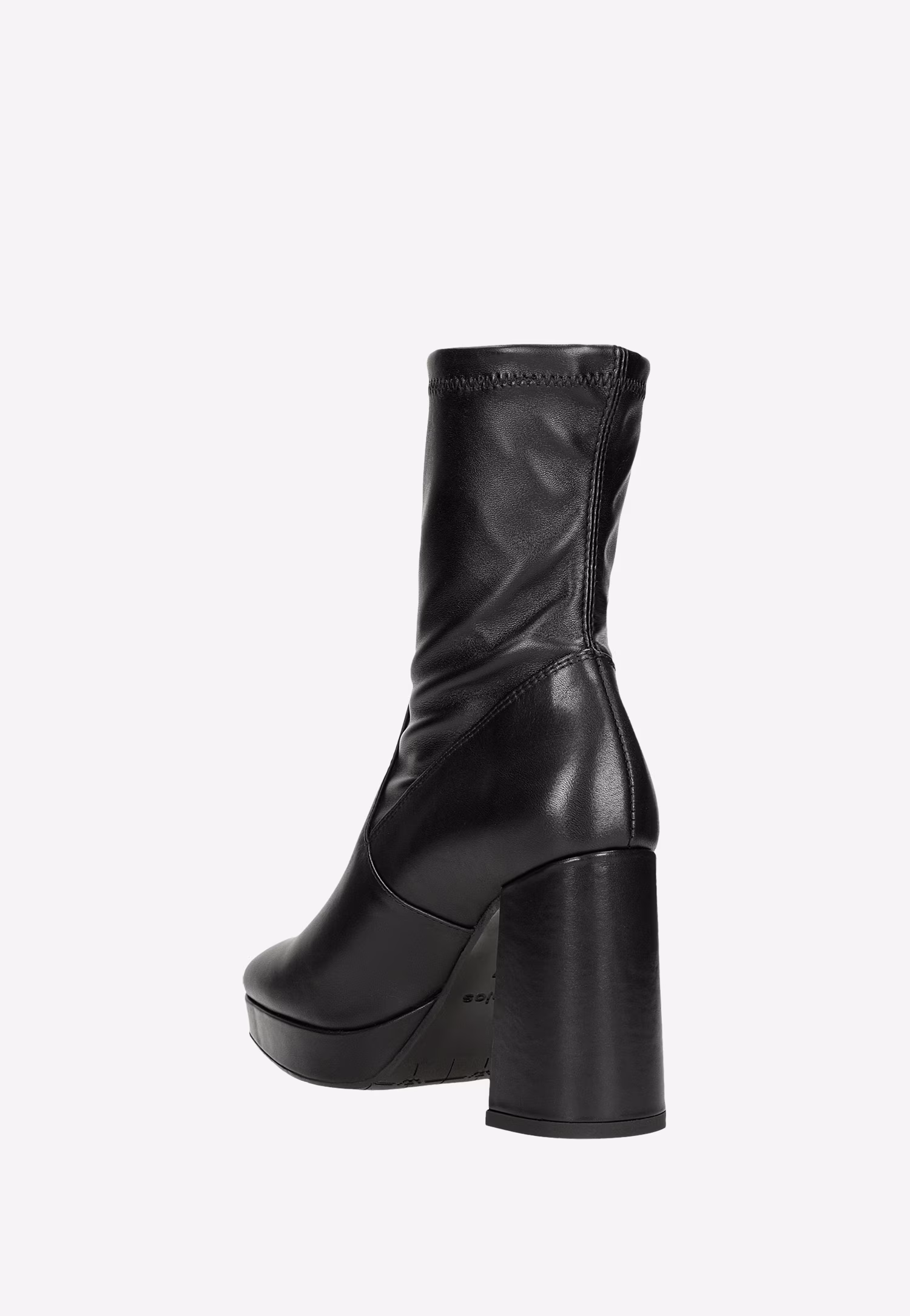 Czarne botki damskie na słupku w modowym wydaniu