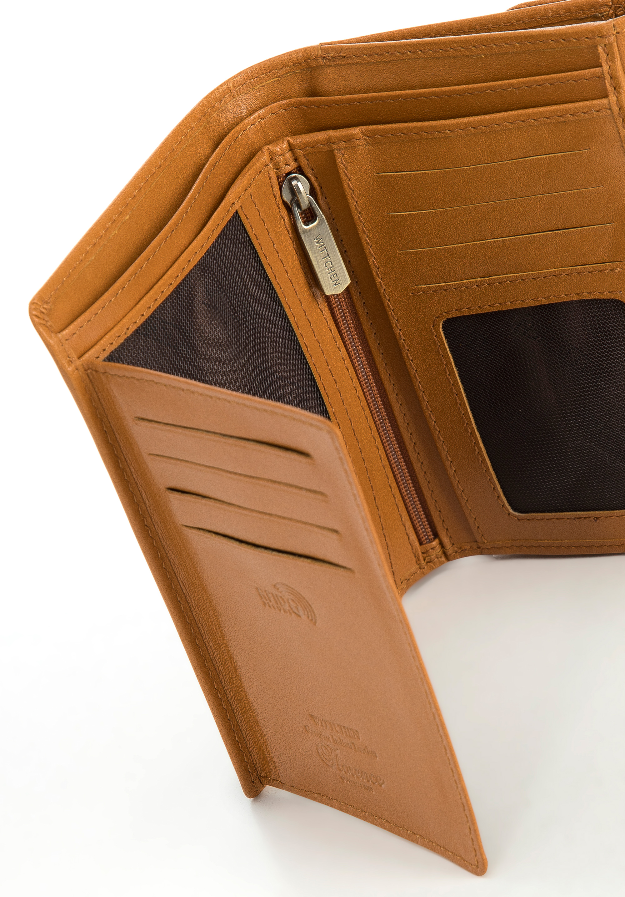 Damski portfel ze skóry z elegancką napą