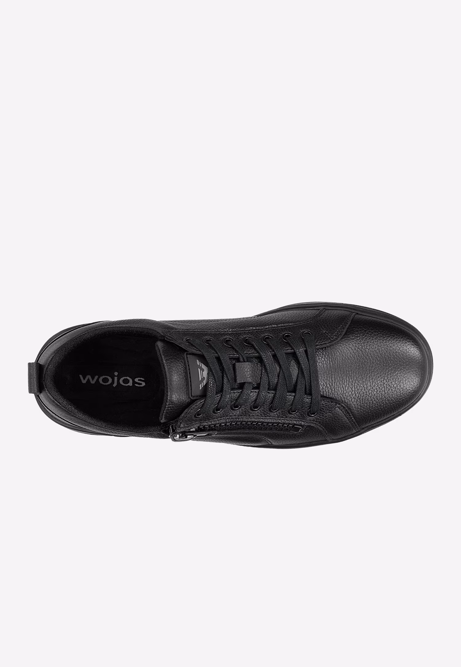 Ciemnobrązowe trampki męskie z ozdobnym zamkiem