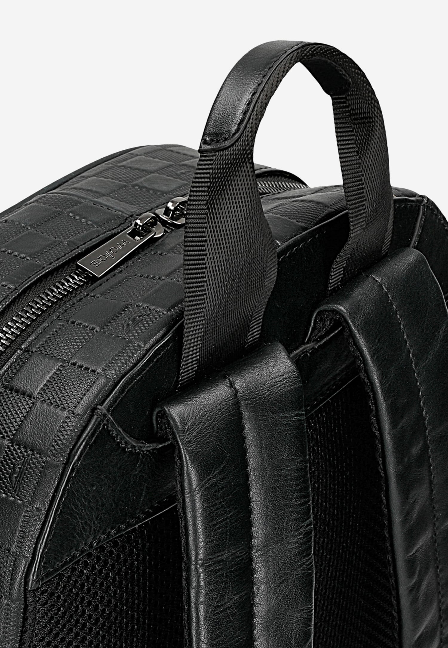 Czarny logowany plecak męski