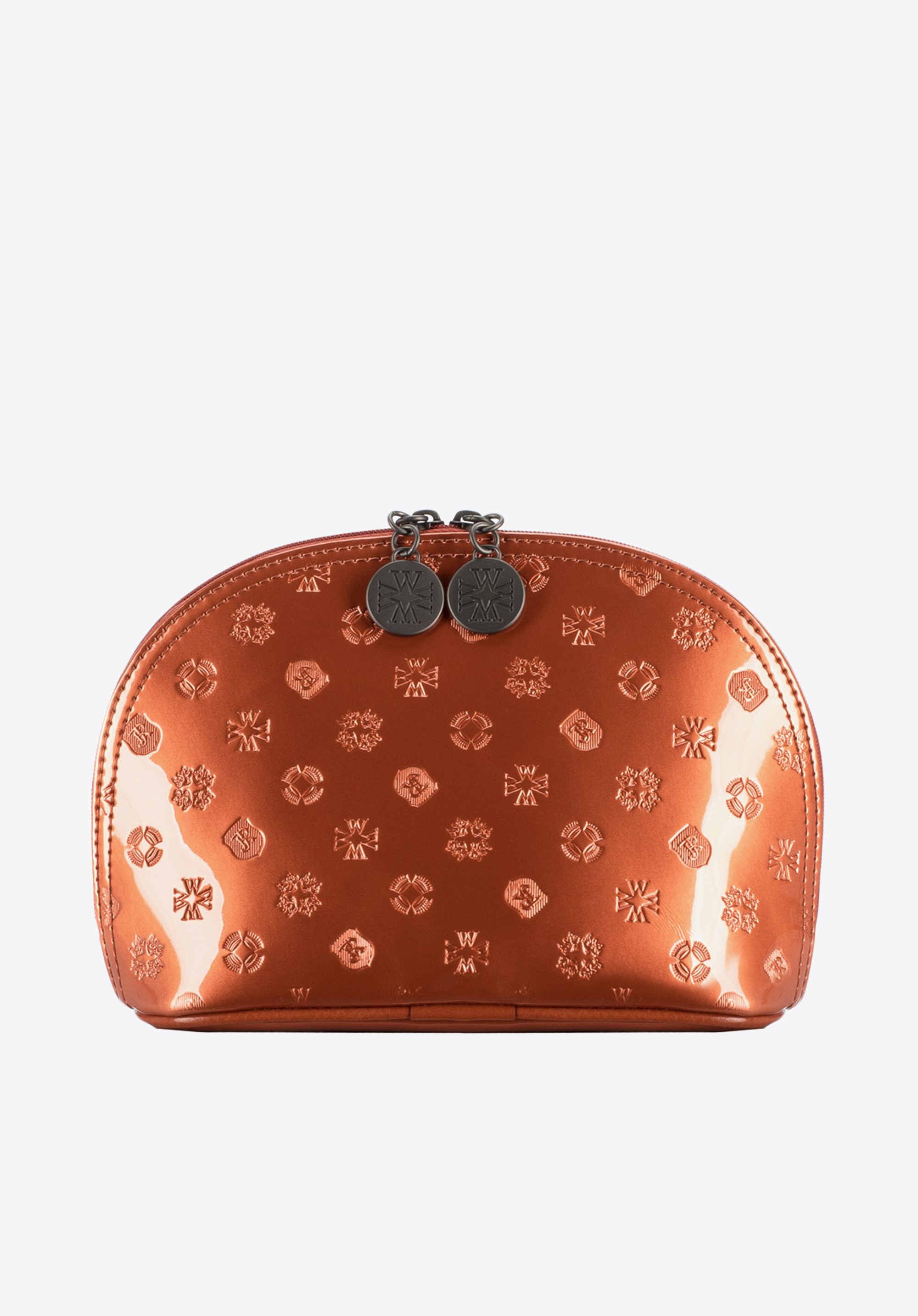 Damska kosmetyczka skórzana lakierowana z monogramem