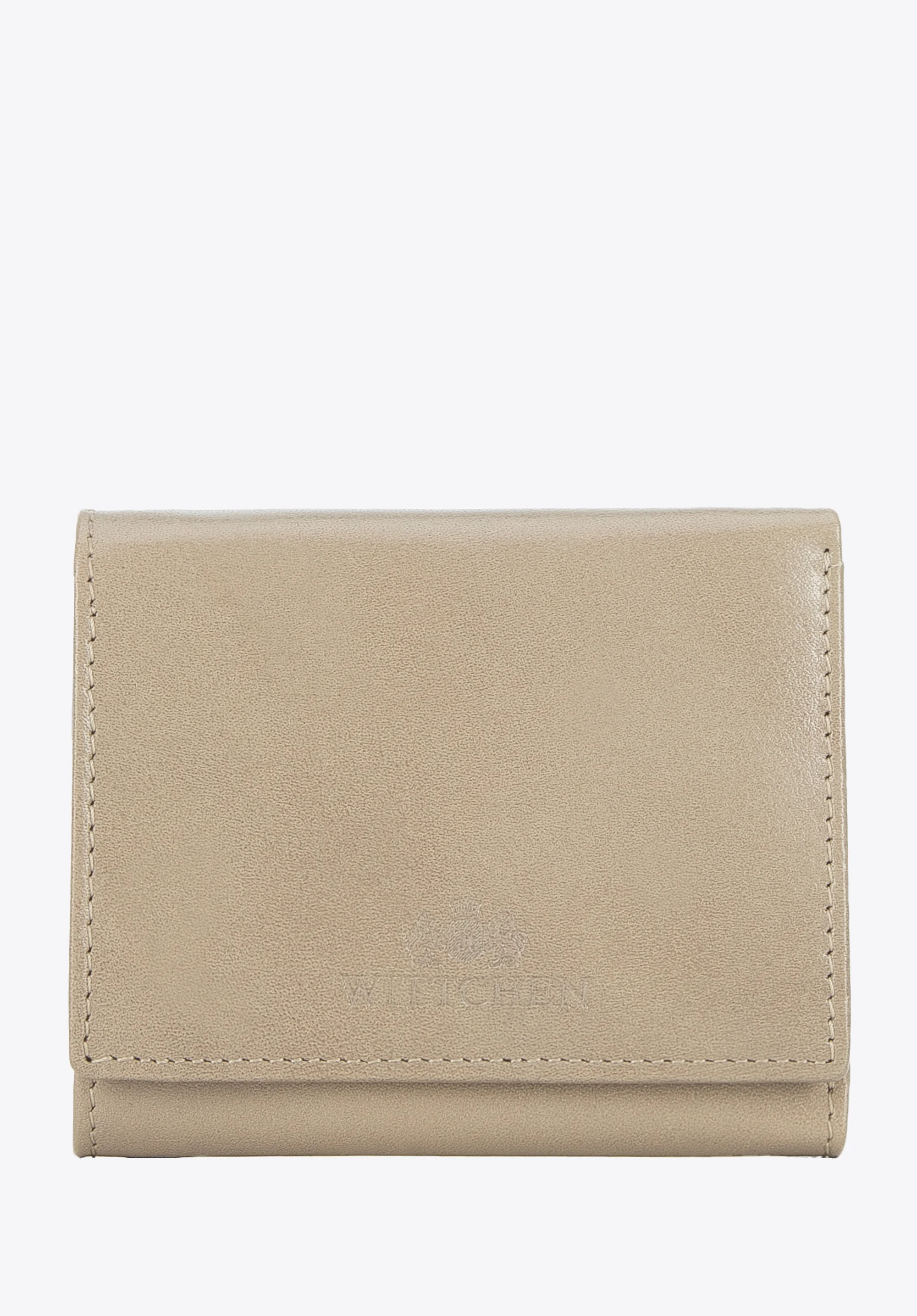 Damski portfel z gładkiej skóry dwustronny na zatrzask