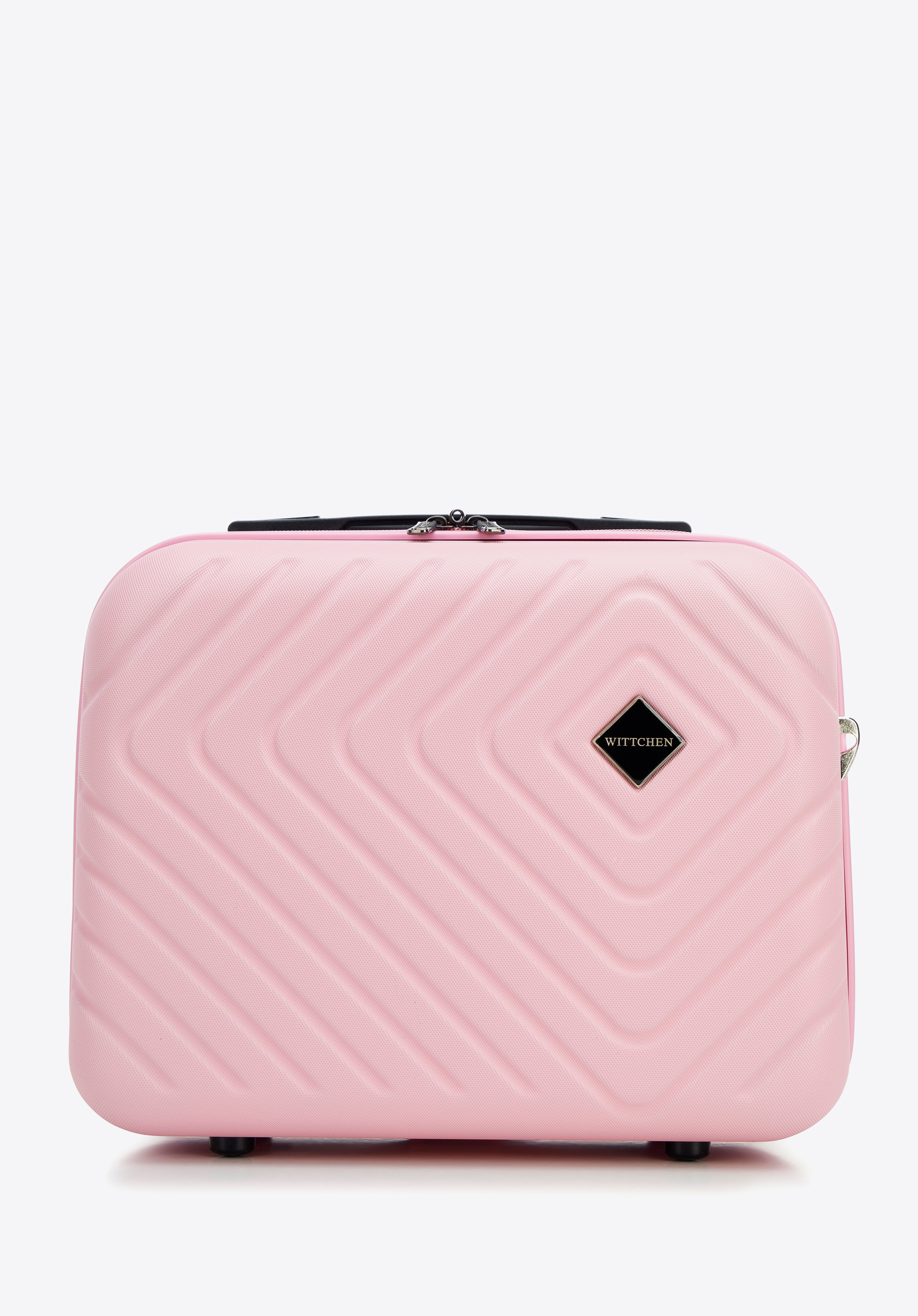 Walizka kabinowa z ABS-u z geometrycznym tłoczeniem