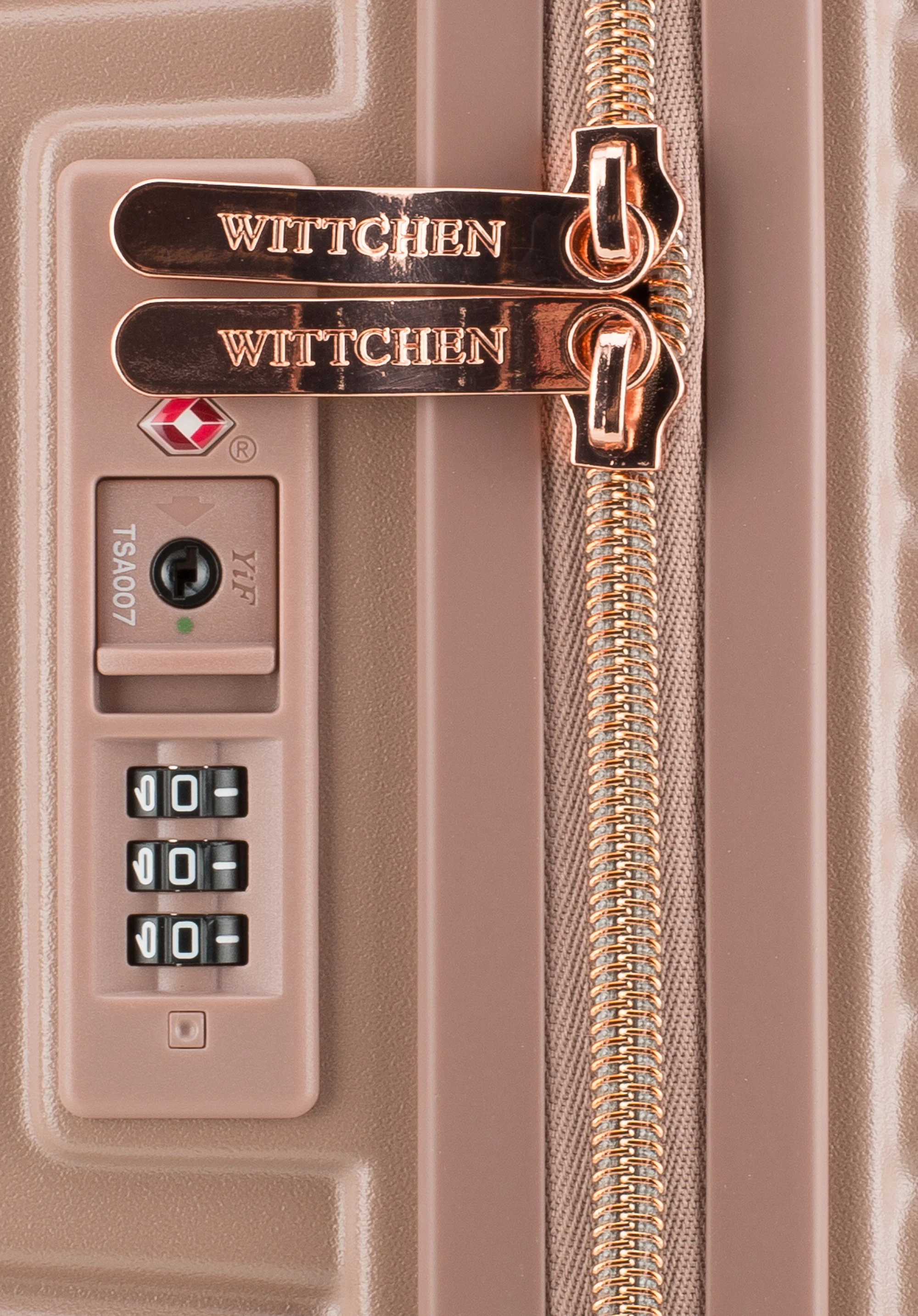 Walizka kabinowa z polikarbonu w paseczki