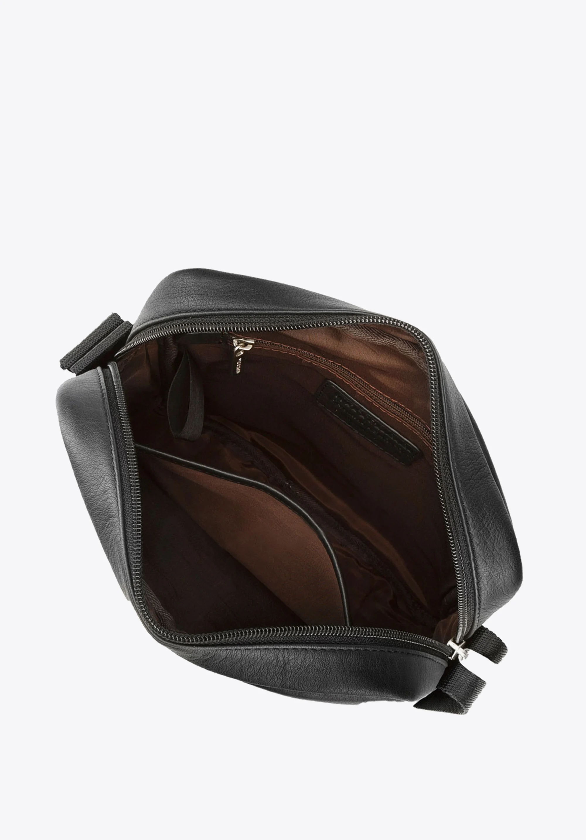 Męska listonoszka skórzana stębnowana mała