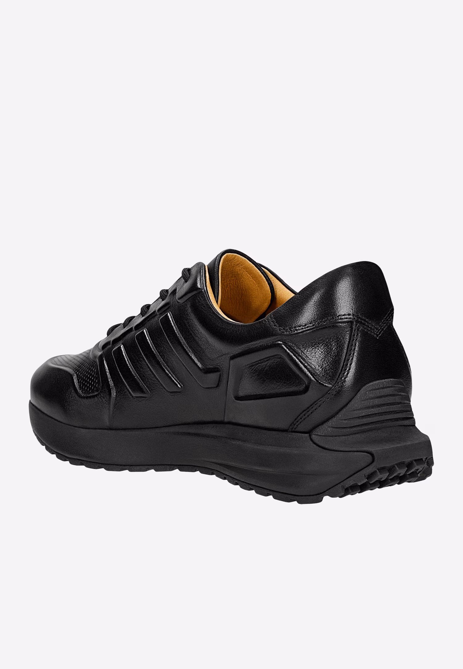 Czarne awangardowe sneakersy męskie