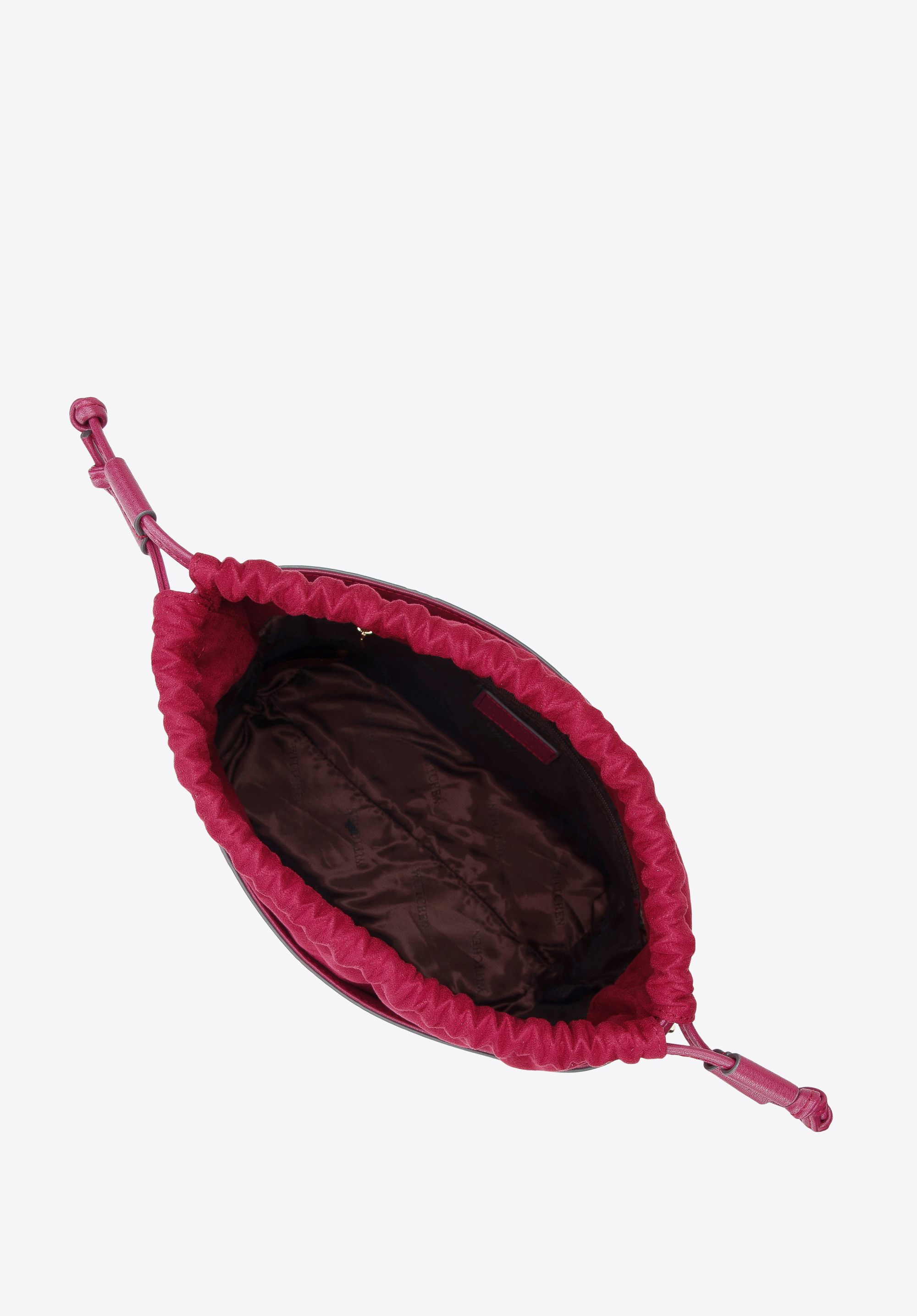 Torebka kubełek skórzana w monogram