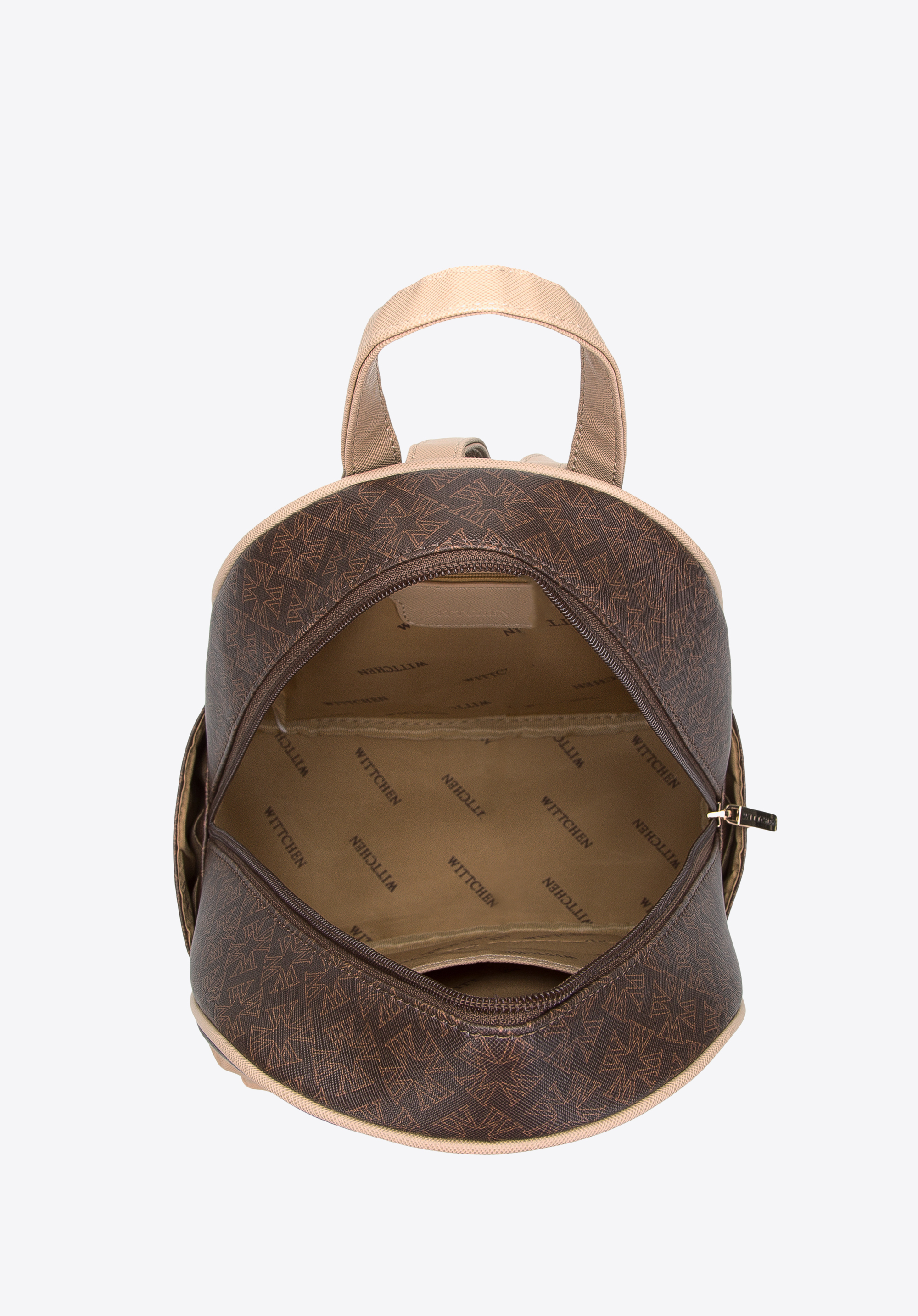 Damski plecak z ekoskóry w monogram