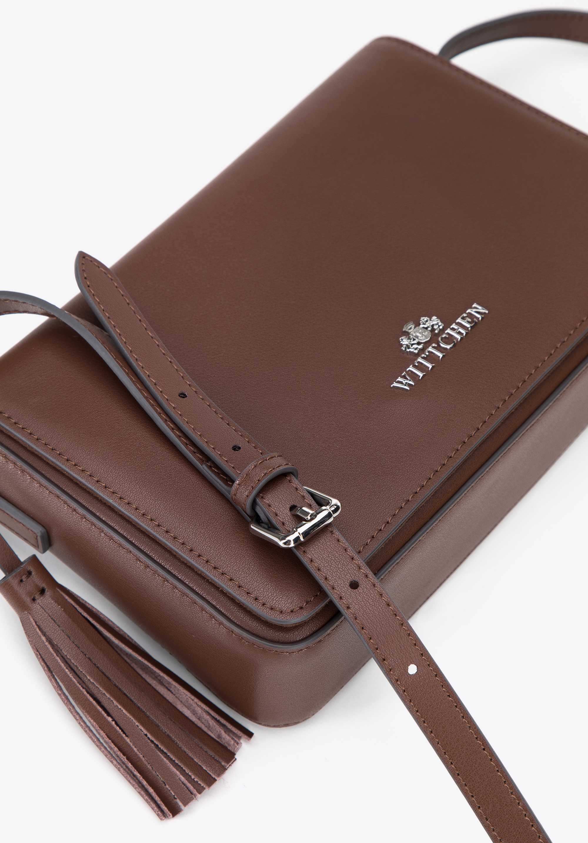 Damska listonoszka skórzana klasyczna z chwostem