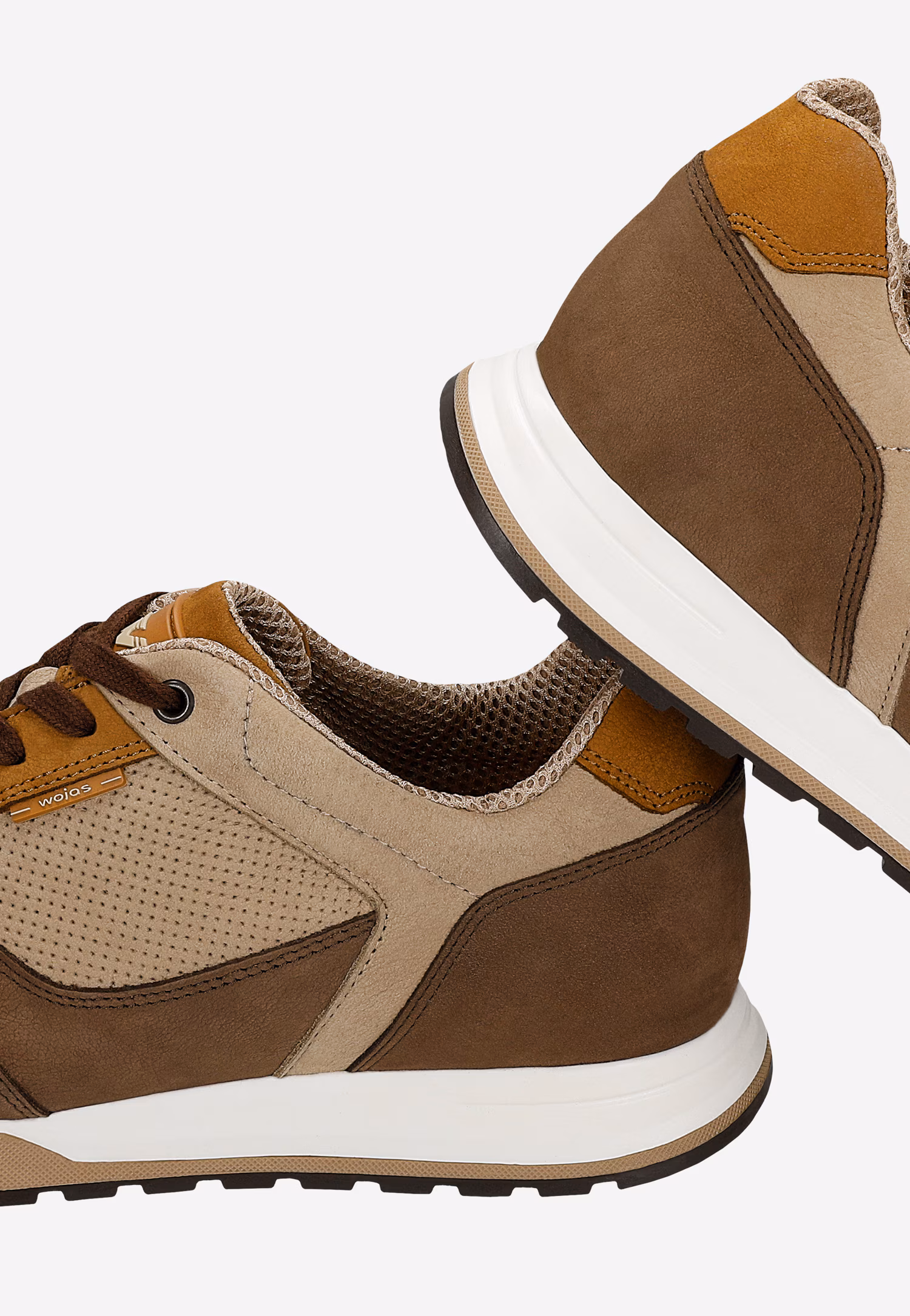 Brązowo-beżowe sneakersy męskie