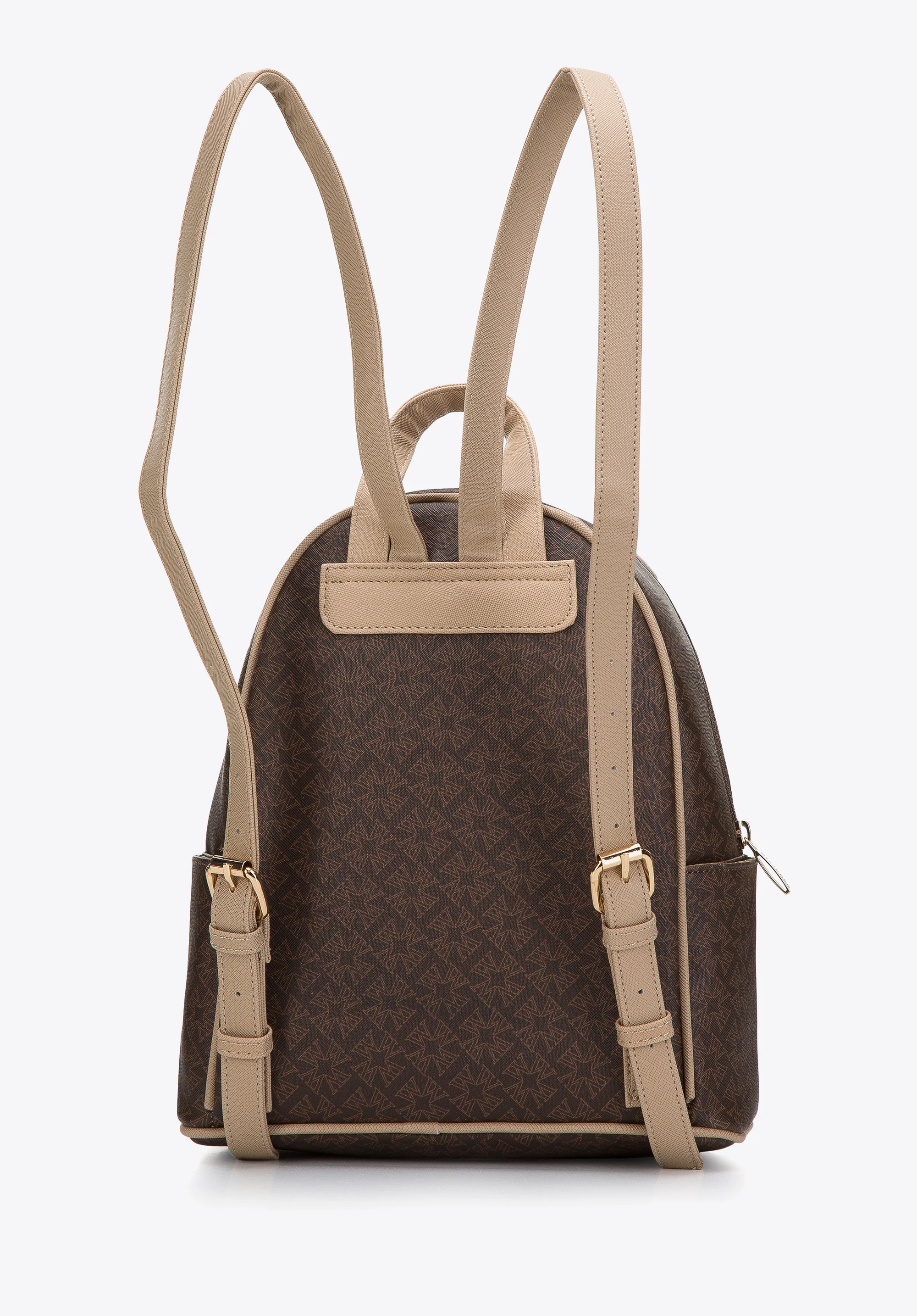 Damski plecak z ekoskóry w monogram