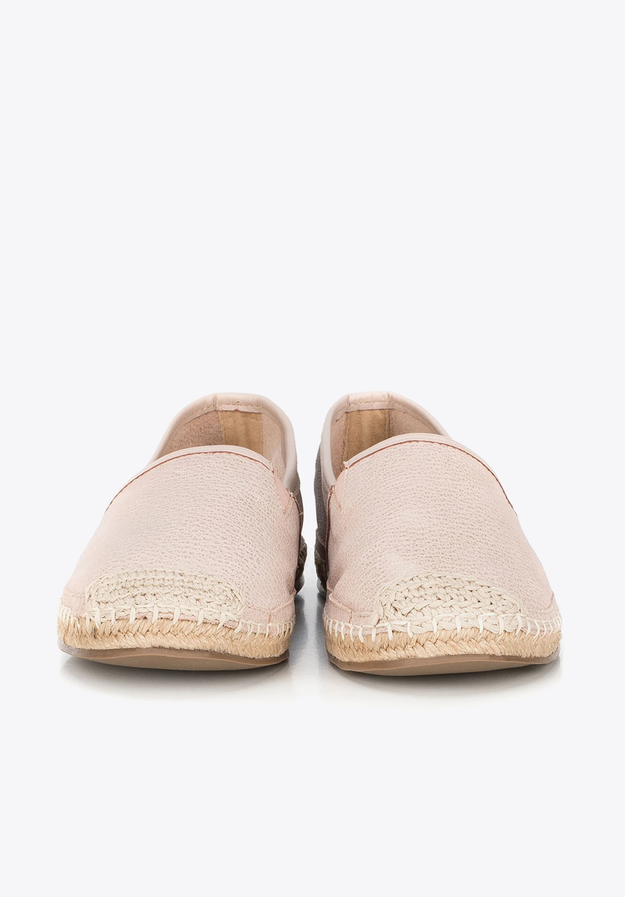 Damskie espadryle z połyskliwego nubuku