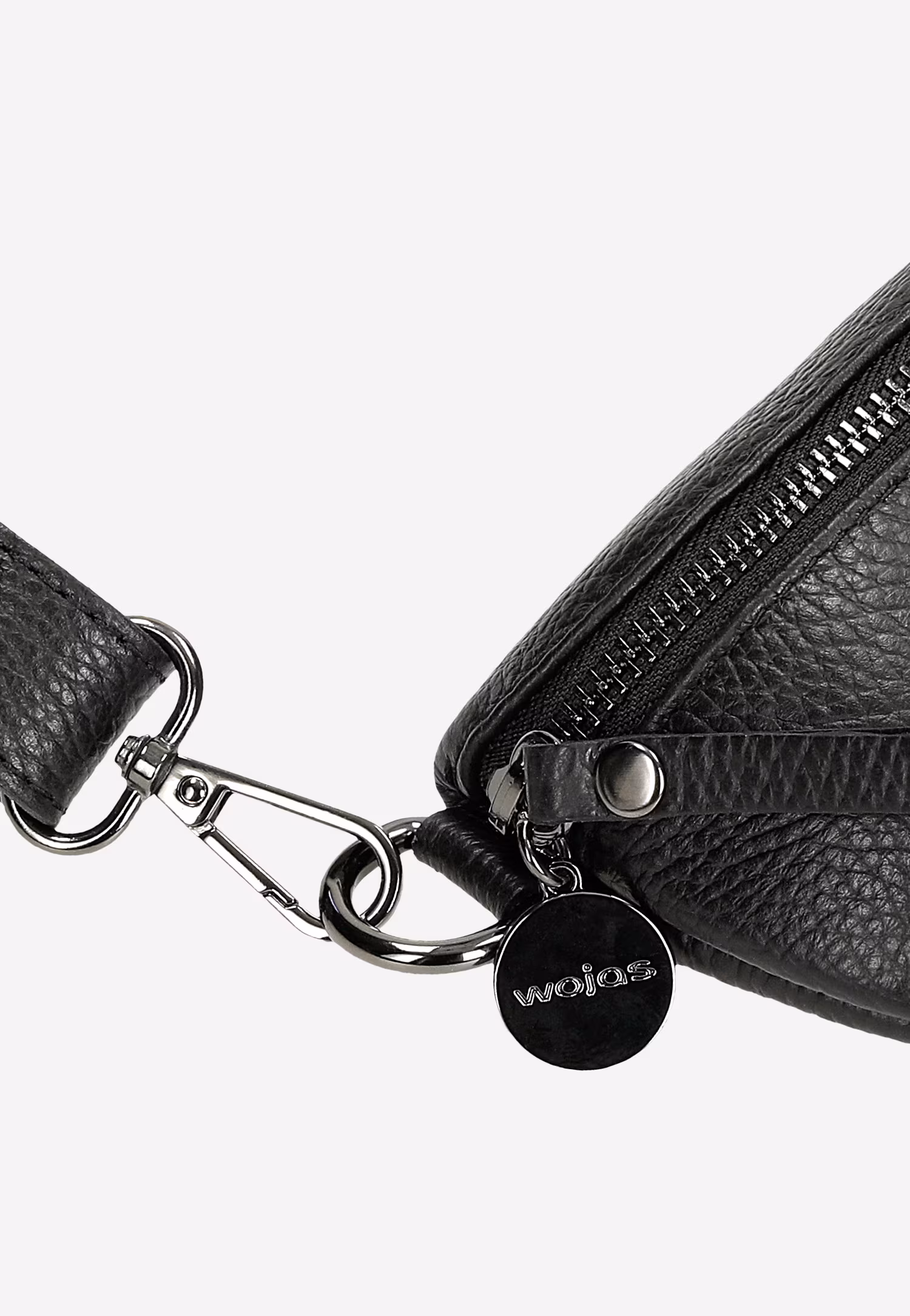 Czarna skórzana torebka nerka