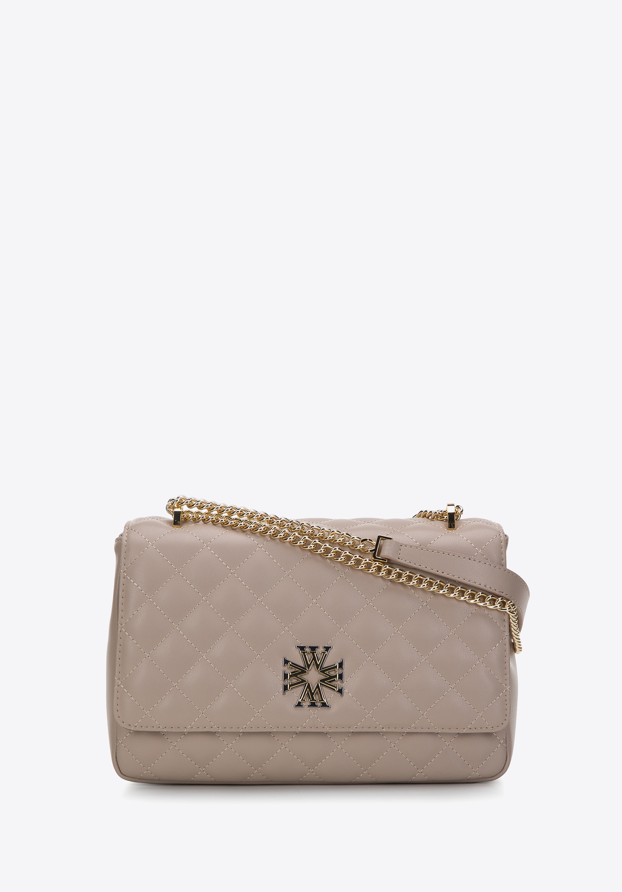 Damska listonoszka skórzana z ozdobnym monogramem