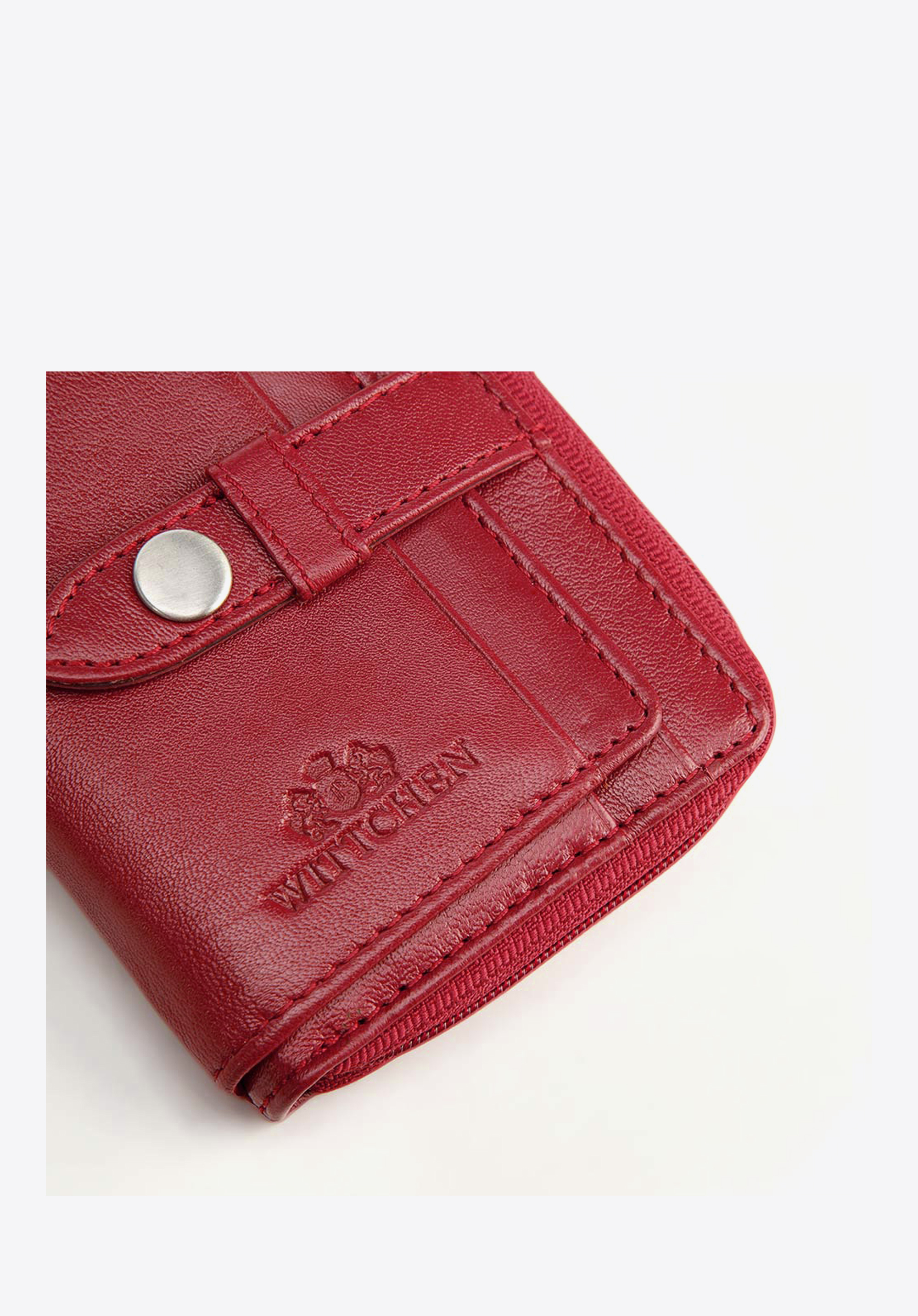 Damski portfelik skórzany z patką