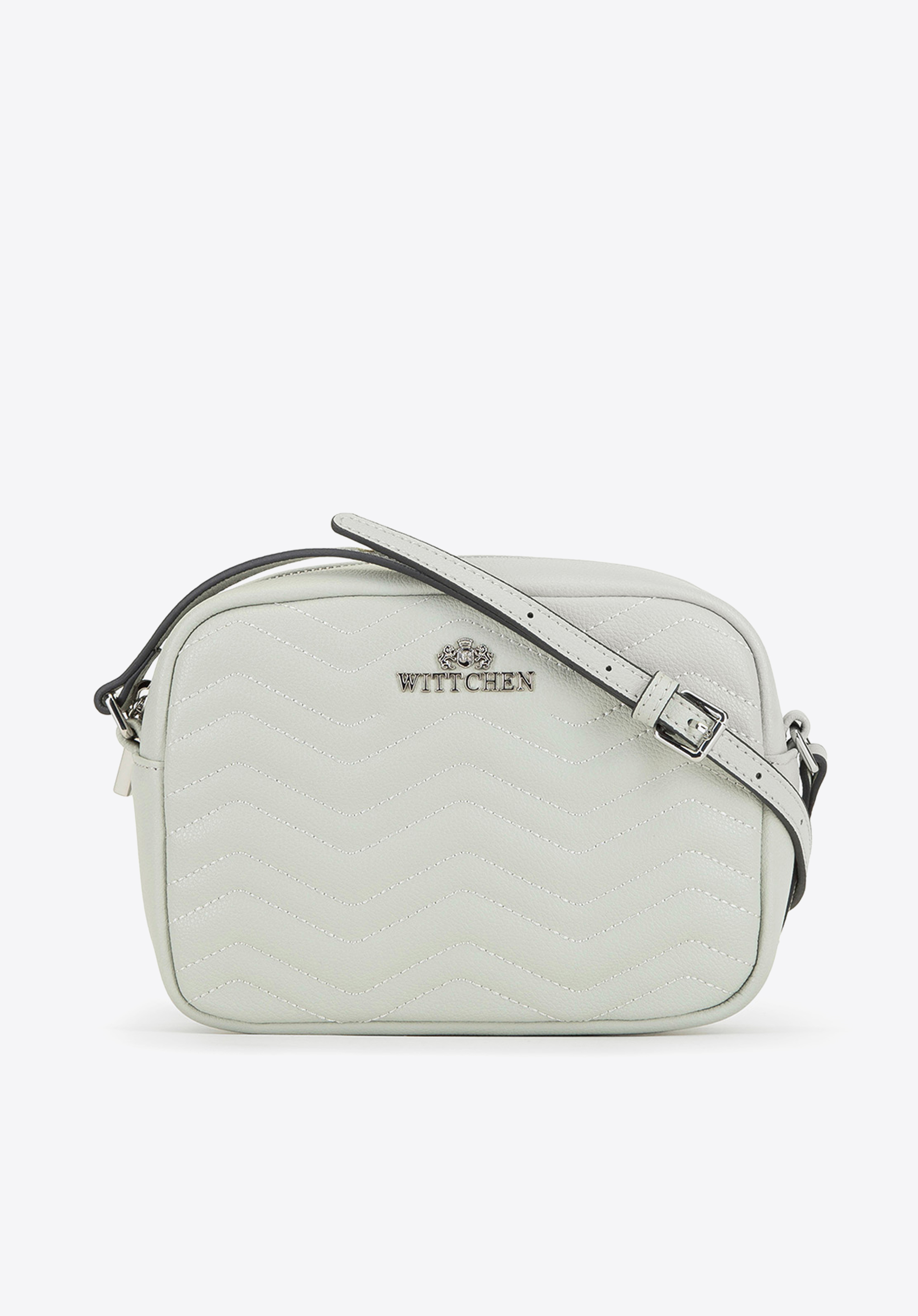 Damska listonoszka skórzana w zygzaki