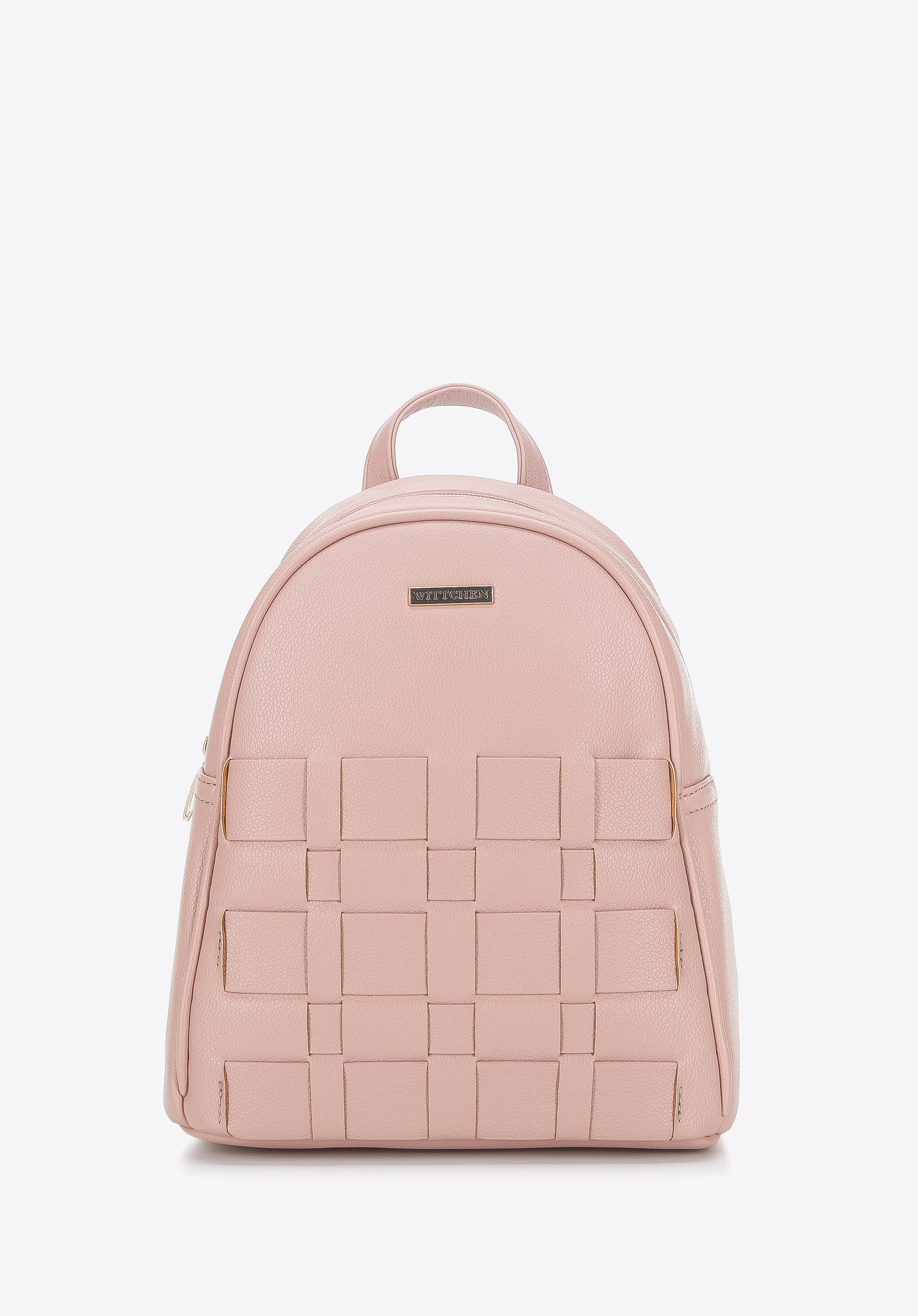 Damski plecak z ekoskóry z plecionką