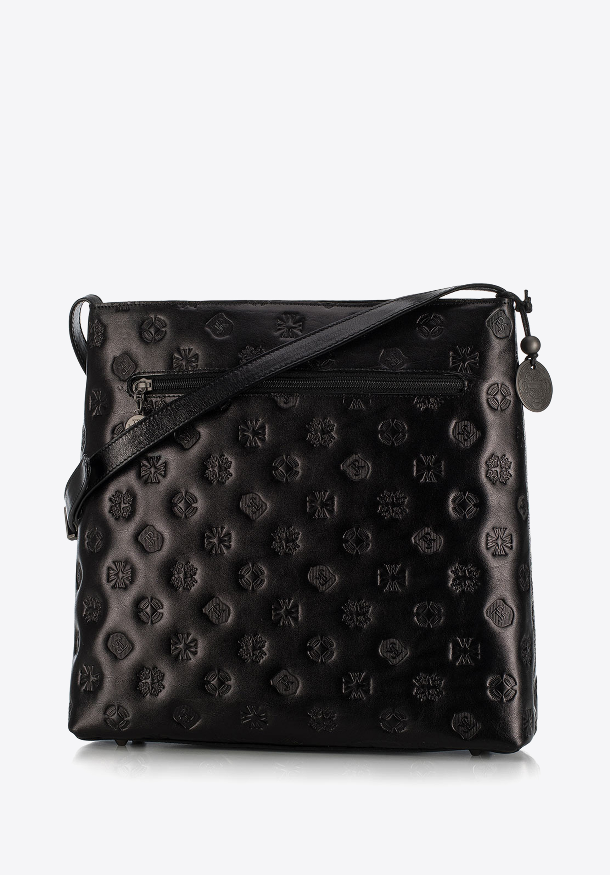 Damska listonoszka skórzana z monogramem duża