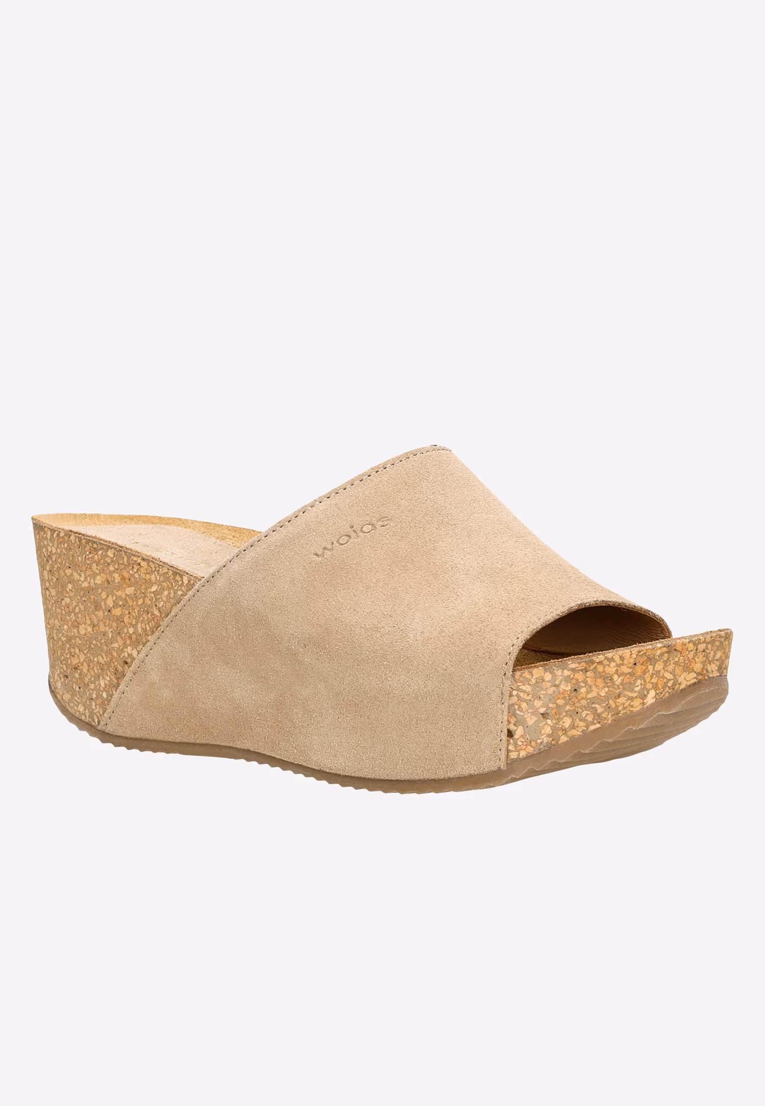 Złote klapki damskie na wysokiej koturnie