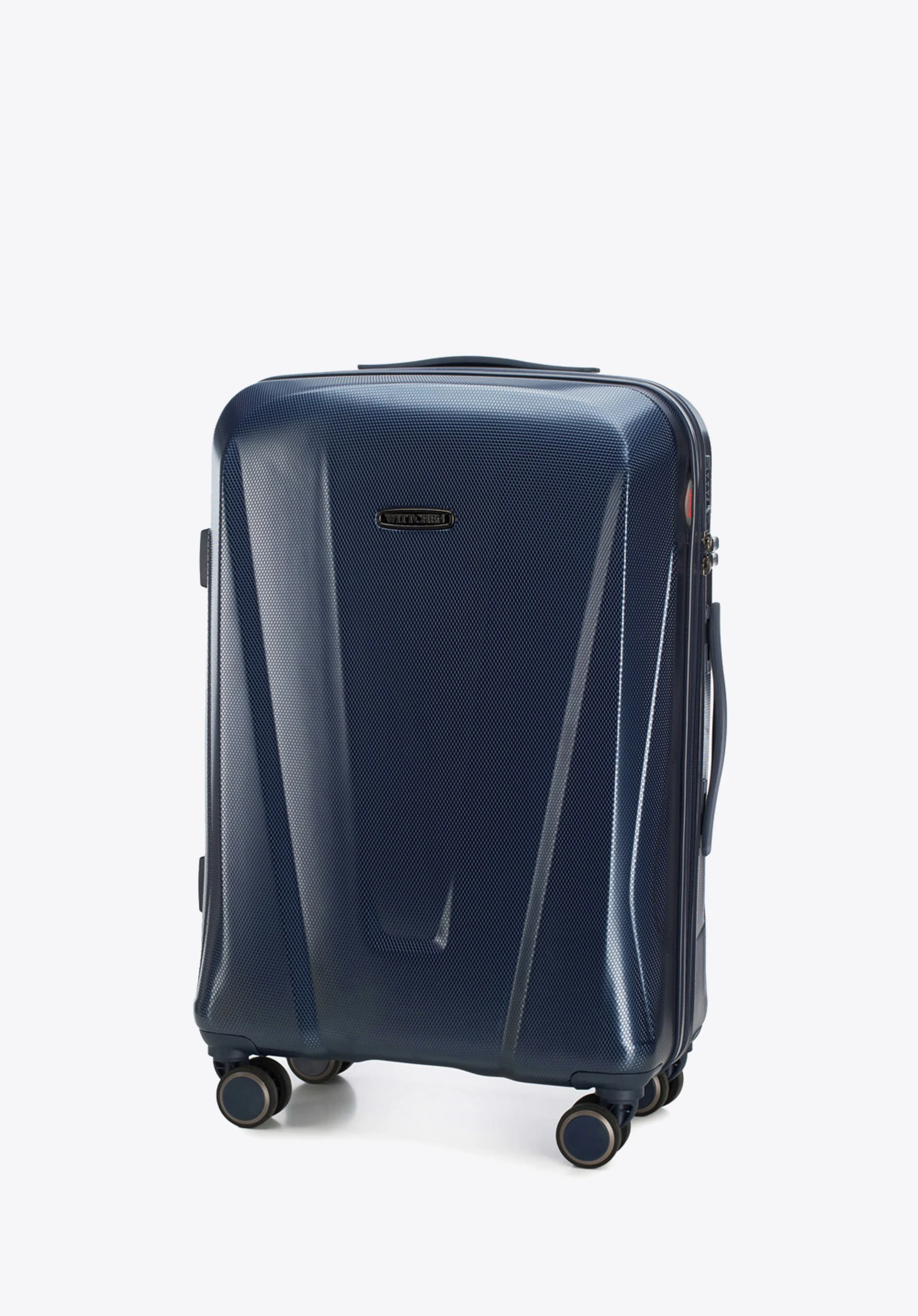 Walizka kabinowa z polikarbonu geometryczna