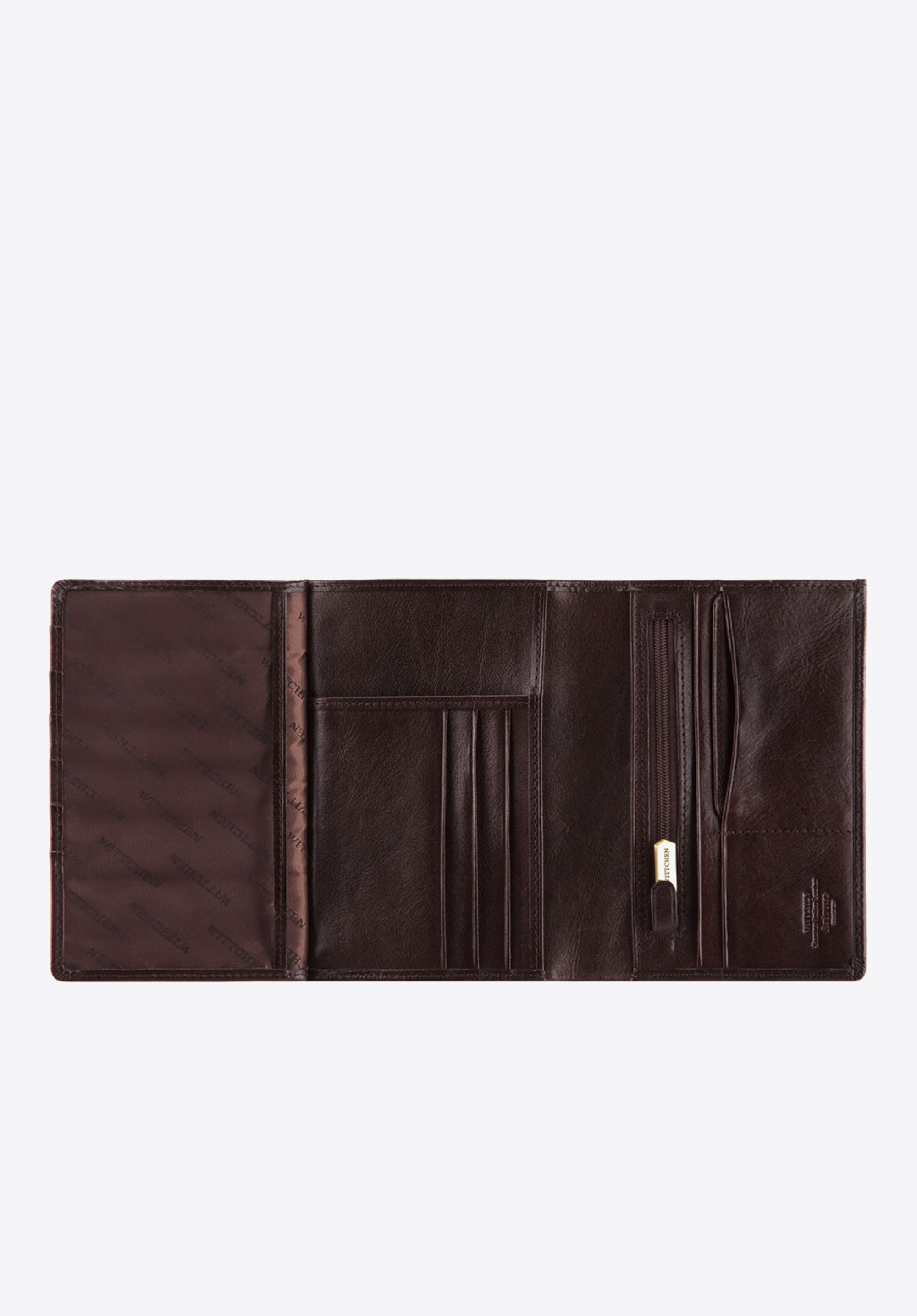 Męski portfel z połyskliwej skóry