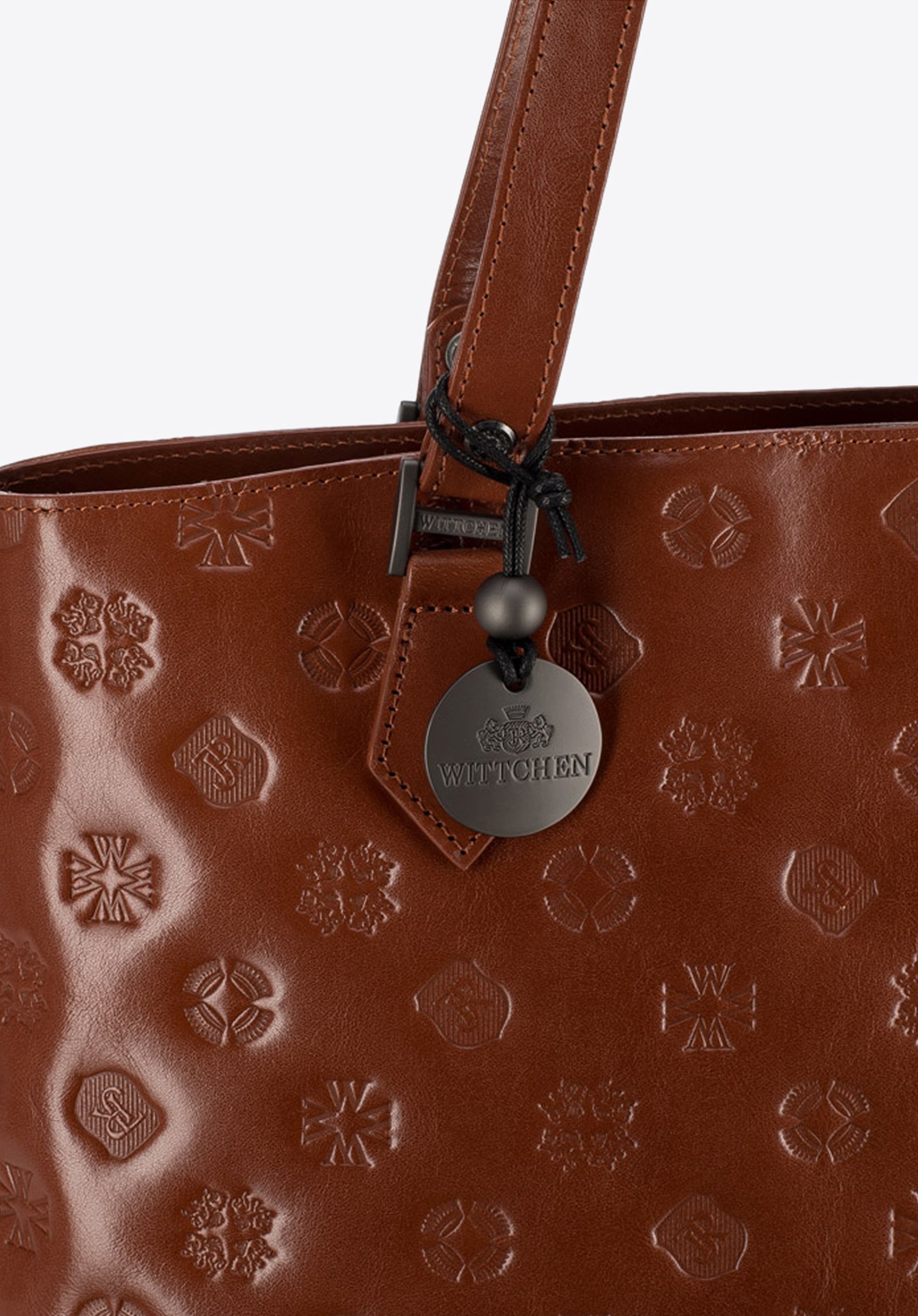 Torebka shopperka skórzana wytłaczana