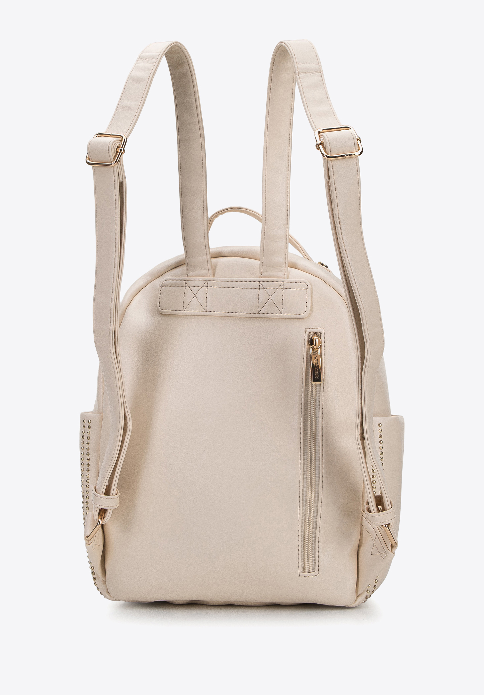 Damski plecak z ozdobnymi nitami