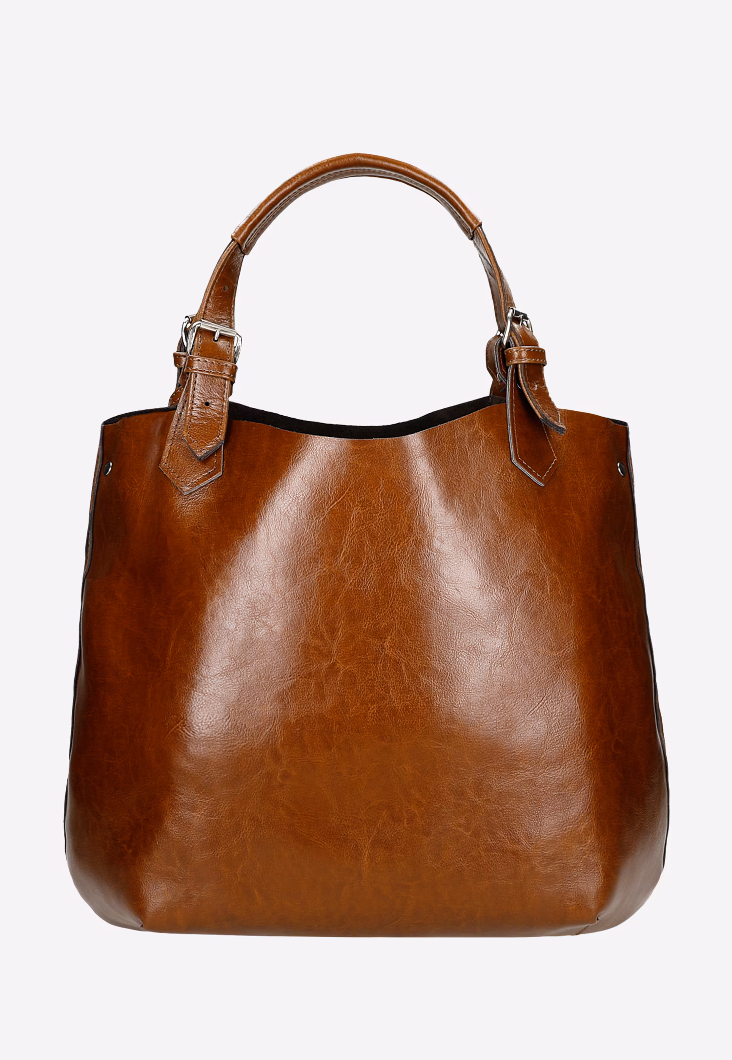 Duża brązowa shopperka damska