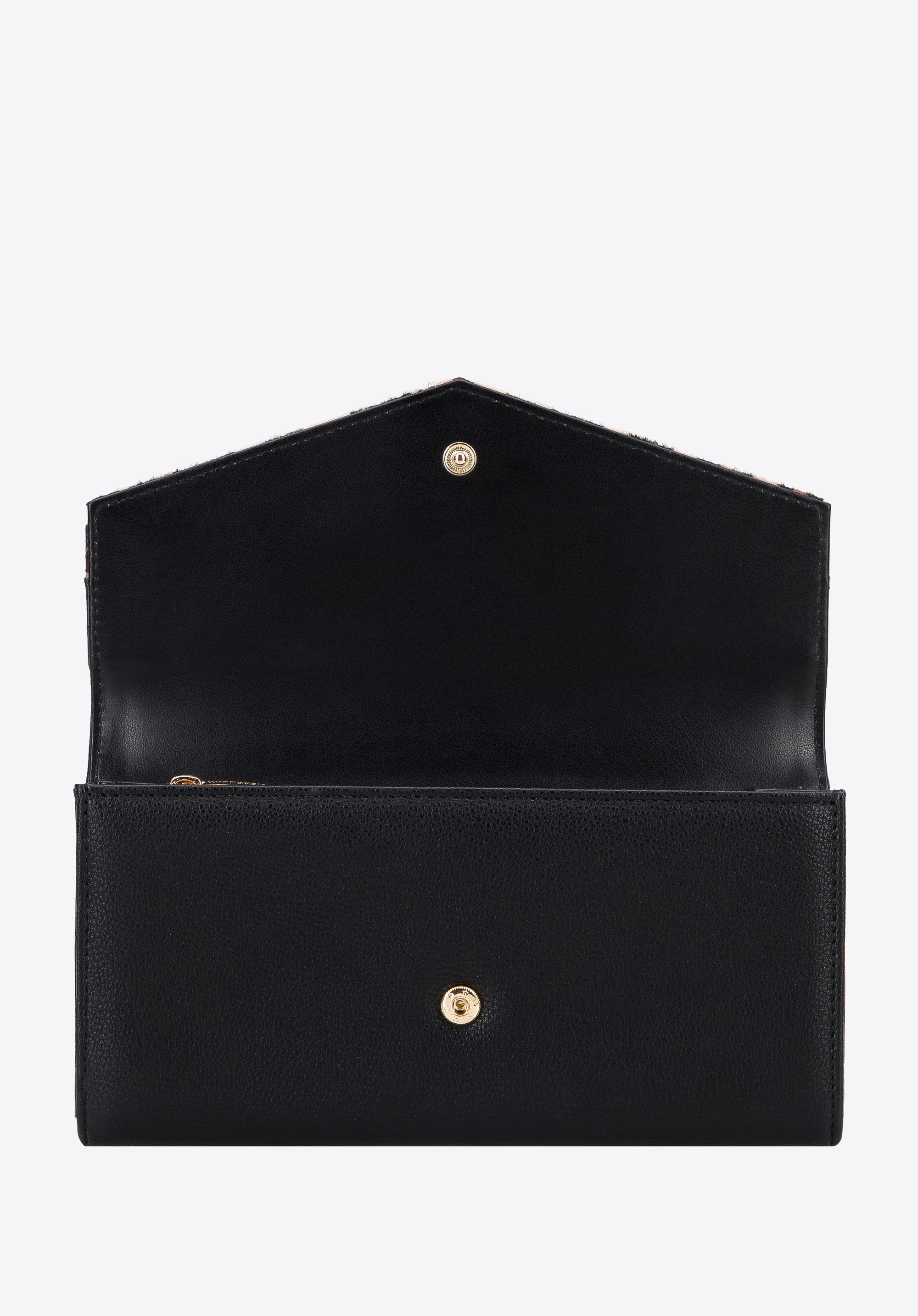 Damski portfel z ekoskóry z trójkątną klapą