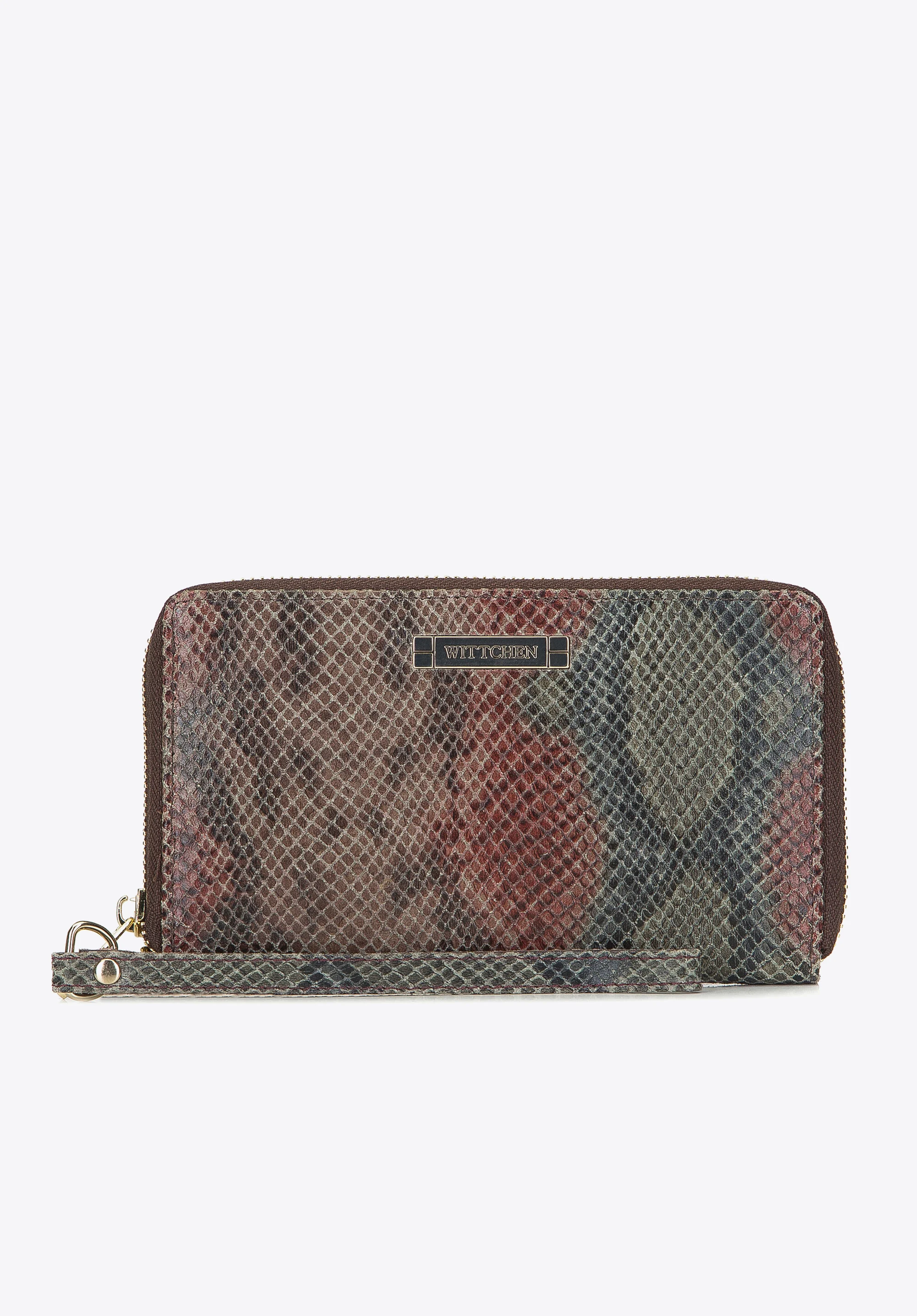 Damski portfel ze skóry lizard duży