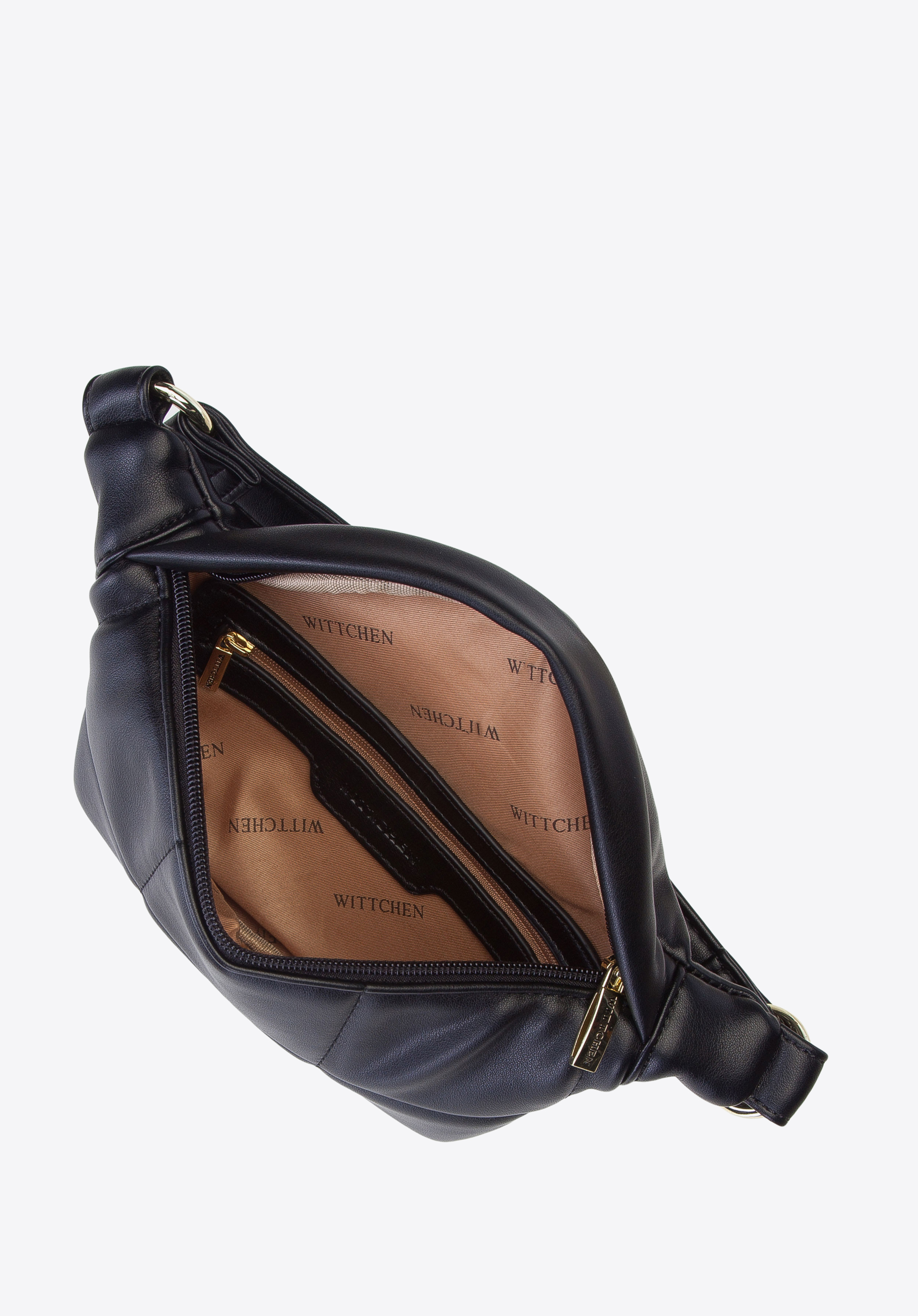 Damska torebka nerka z geometrycznym pikowaniem