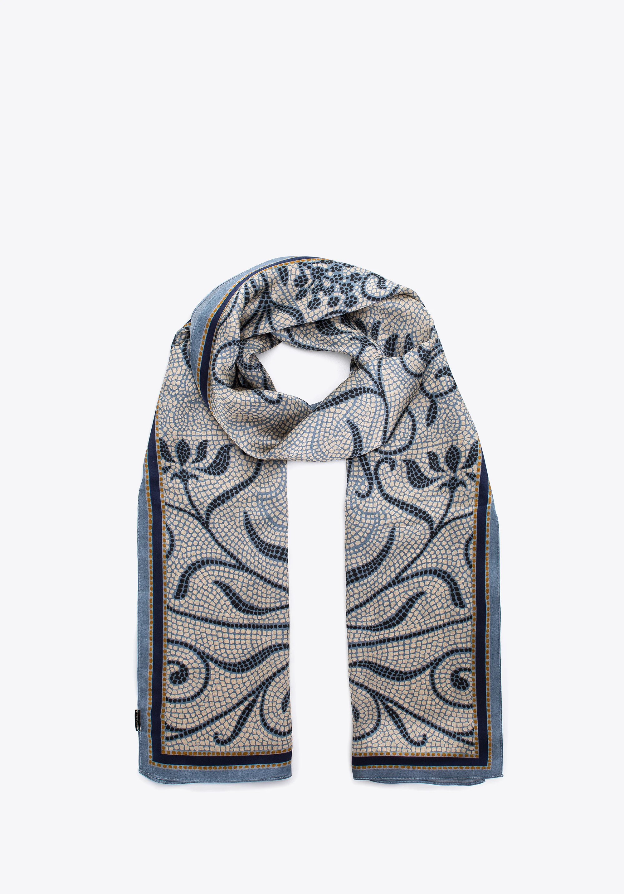 Damski szal z jedwabiu we wzory