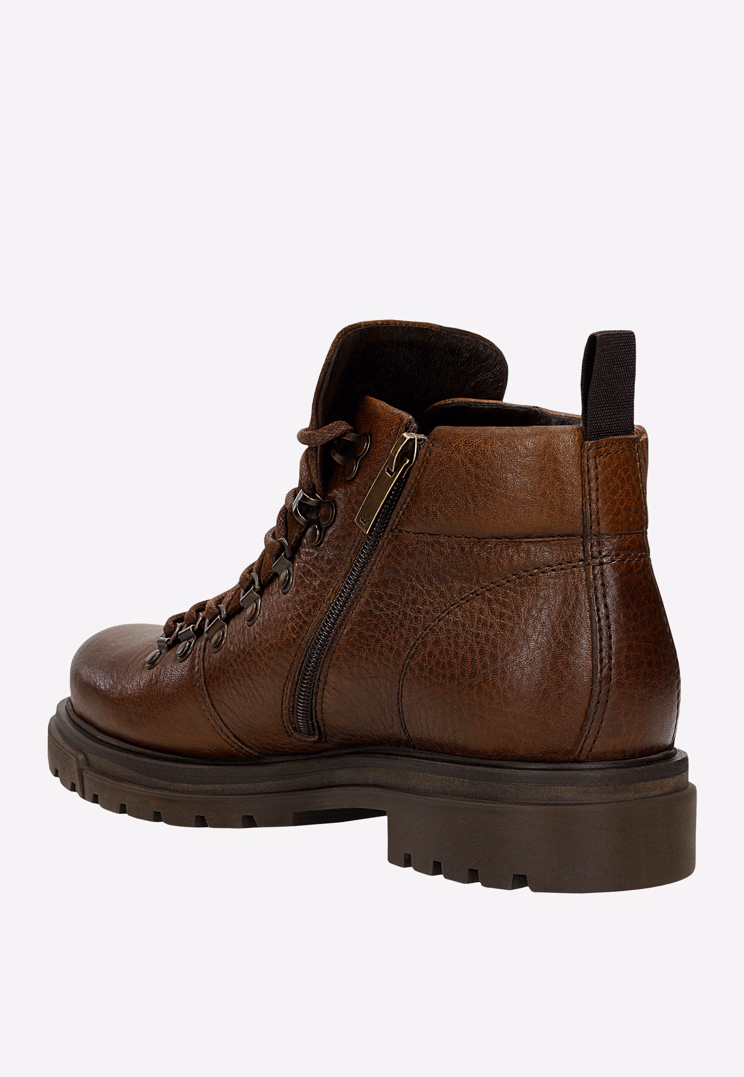 Brązowe skórzane workery męskie