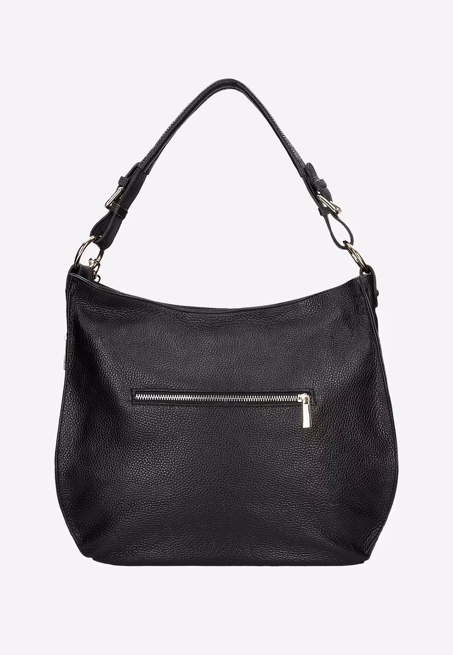 Duża czarna torebka damska skórzana