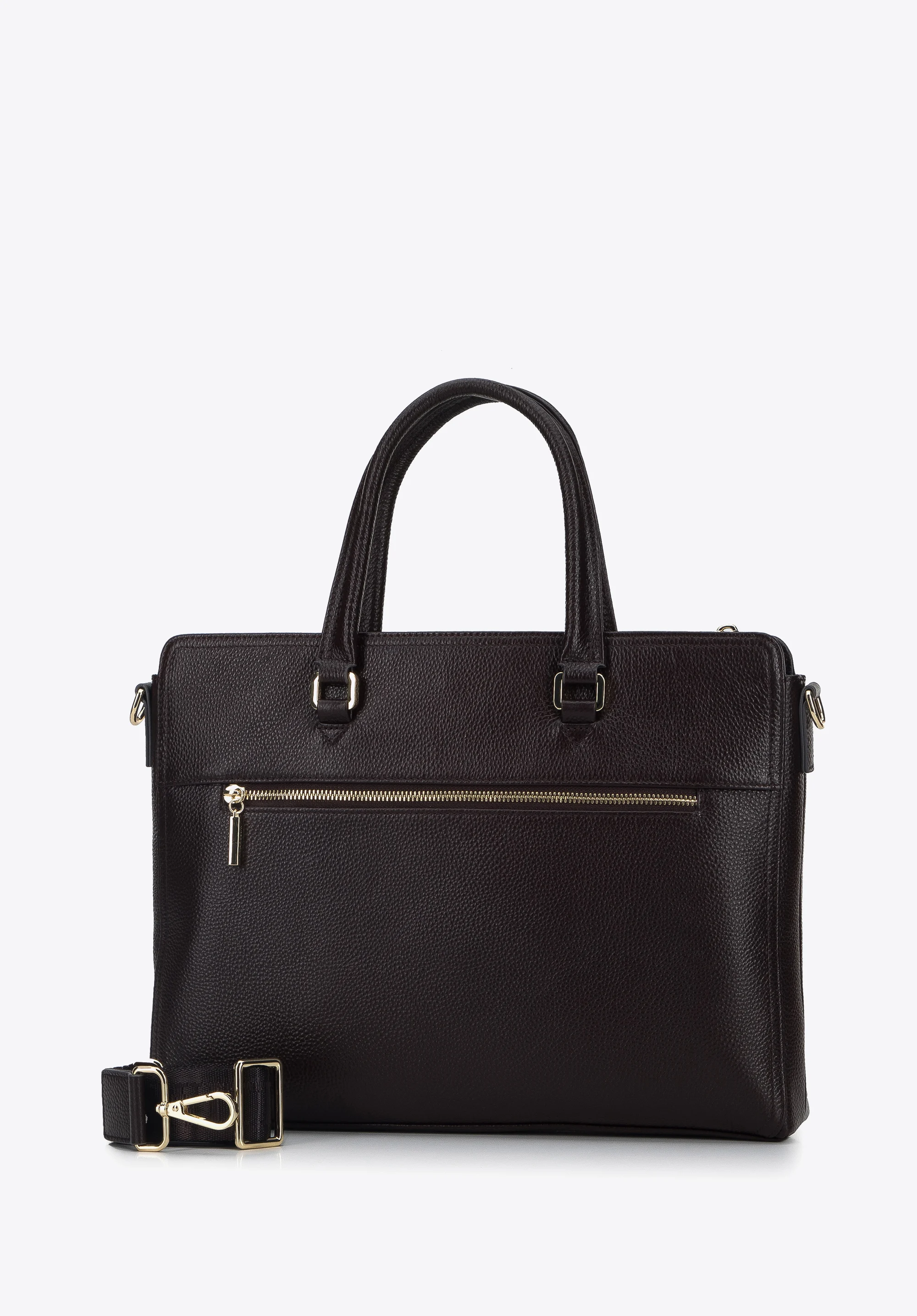 Damska torba na laptopa 12” skórzana z etui