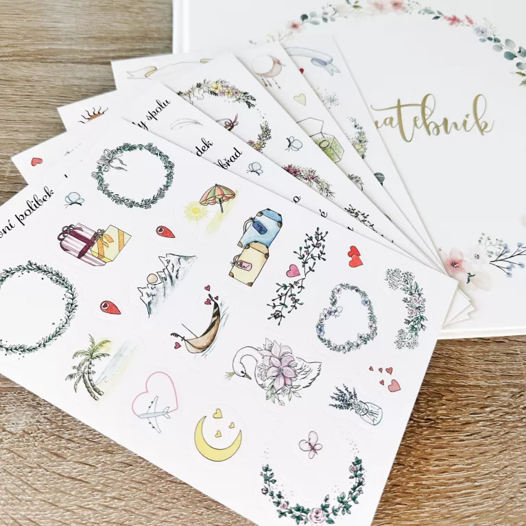 Samolepky pro svatební vzpomínky