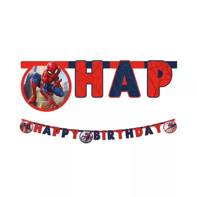Banner Happy Birthday Spider-man