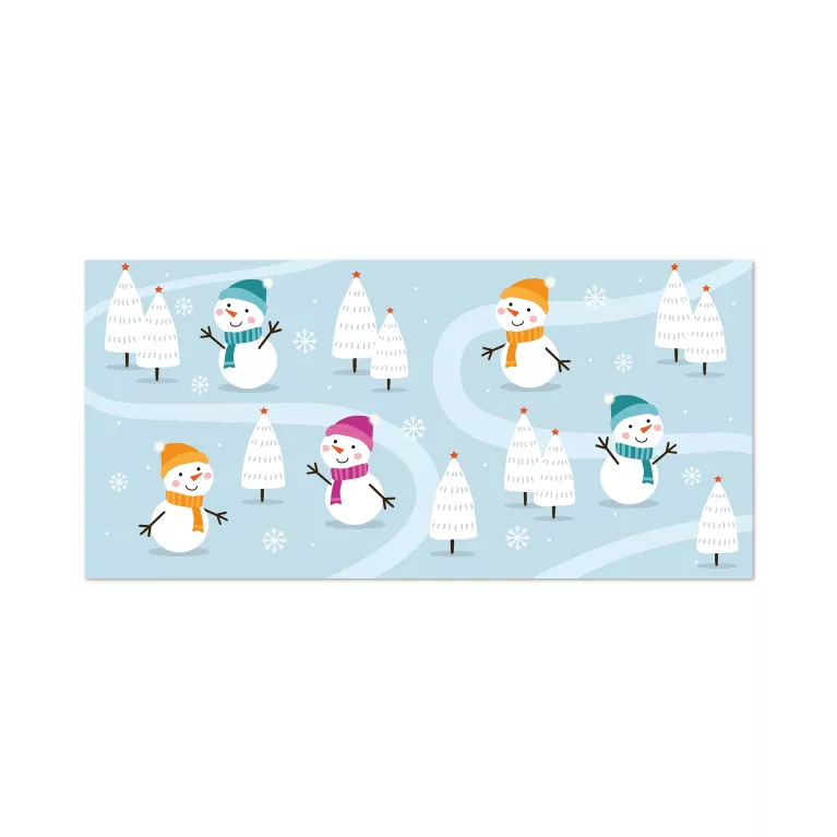 Vánoční obálka na peníze - Sněhuláci