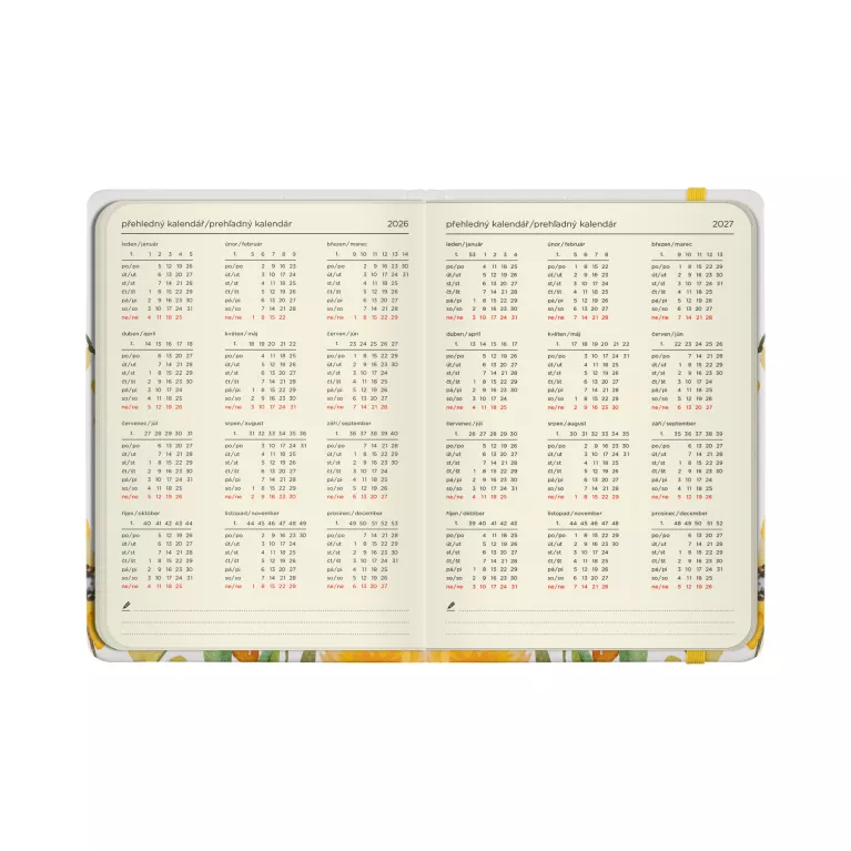 Denní diář - Žluté květiny