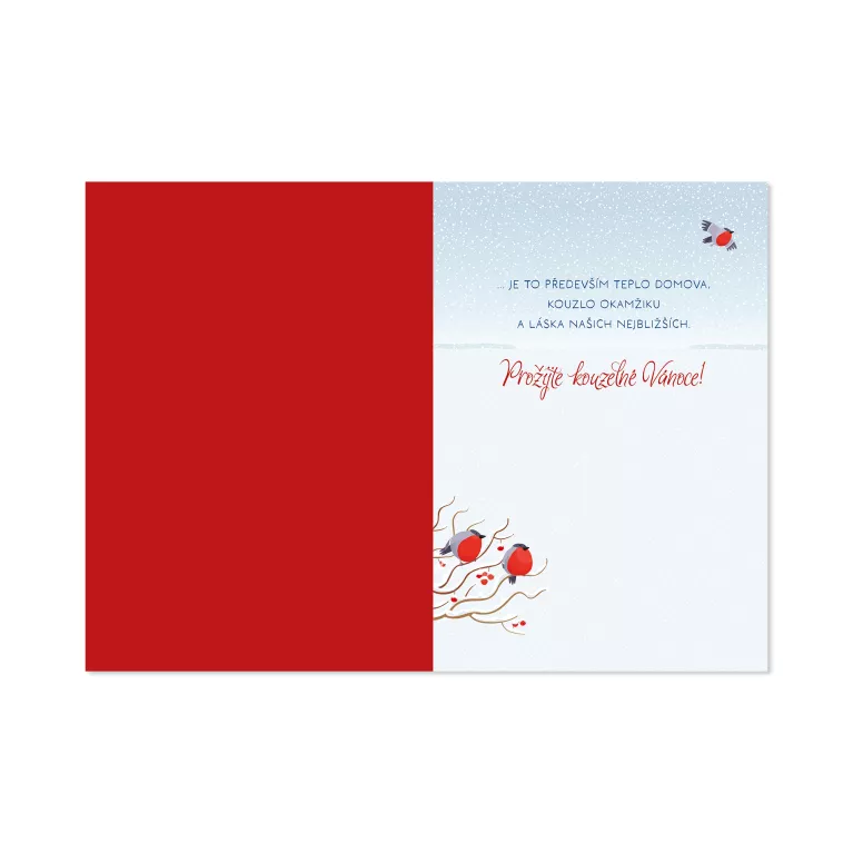 Vánoční hrací přání - Zasněžené náměstí