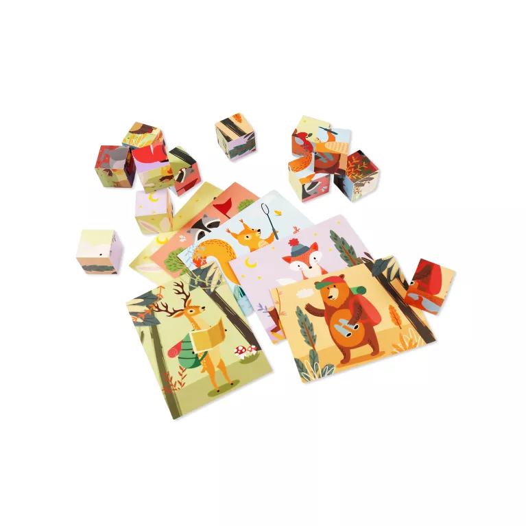 Dřevěné obrázkové kostky - Kvído